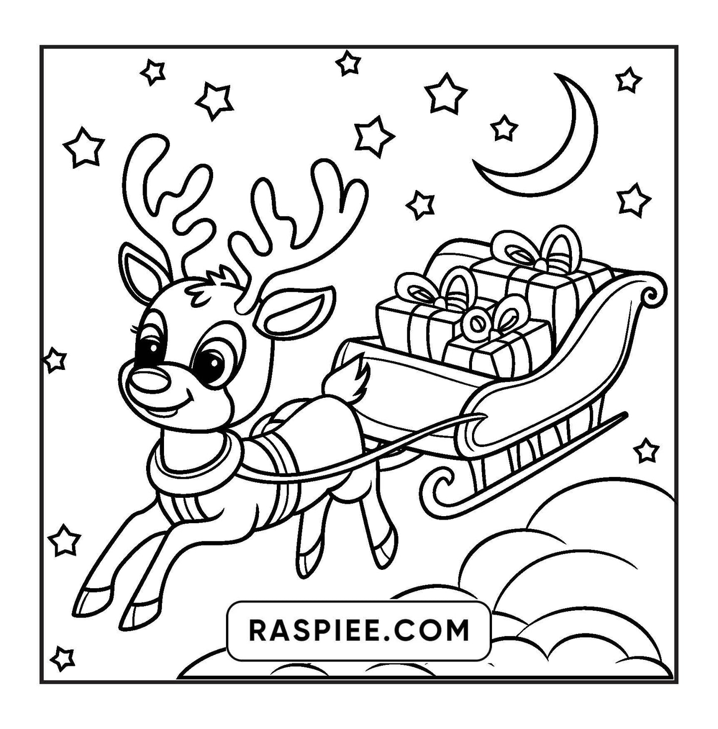 120 Bold and Easy Christmas Coloring Pages Printable PDF Instant Download