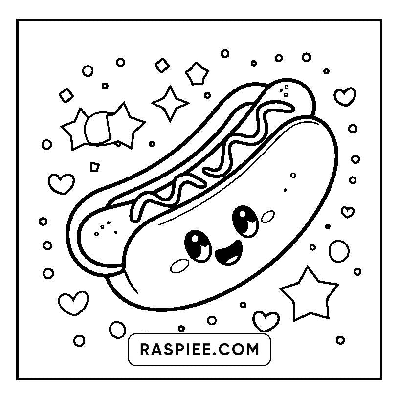 160 Bold and Easy Kawaii Food Coloring Pages