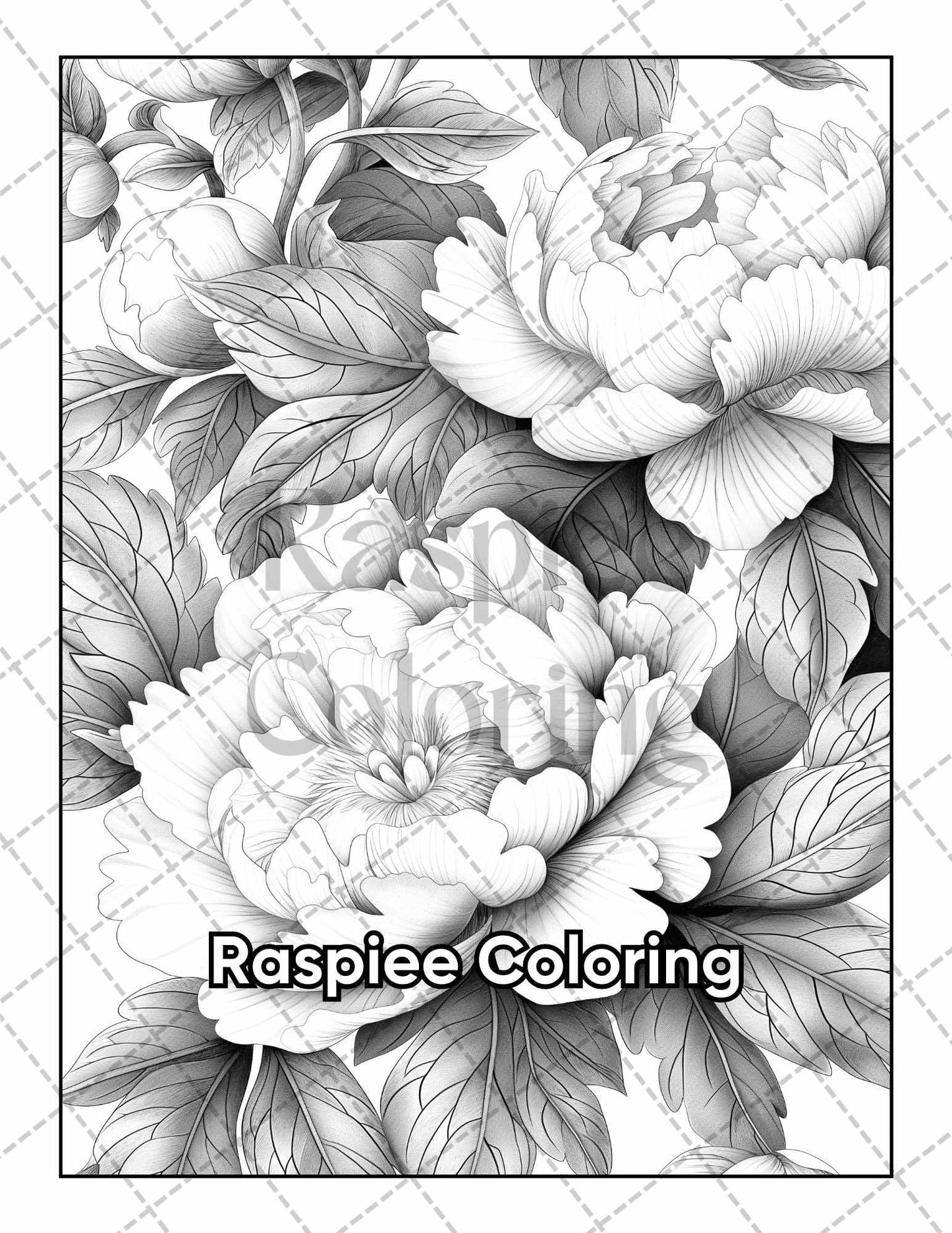 101 Tranquil Blooms Adult Coloring Pages Printable PDF Instant Download