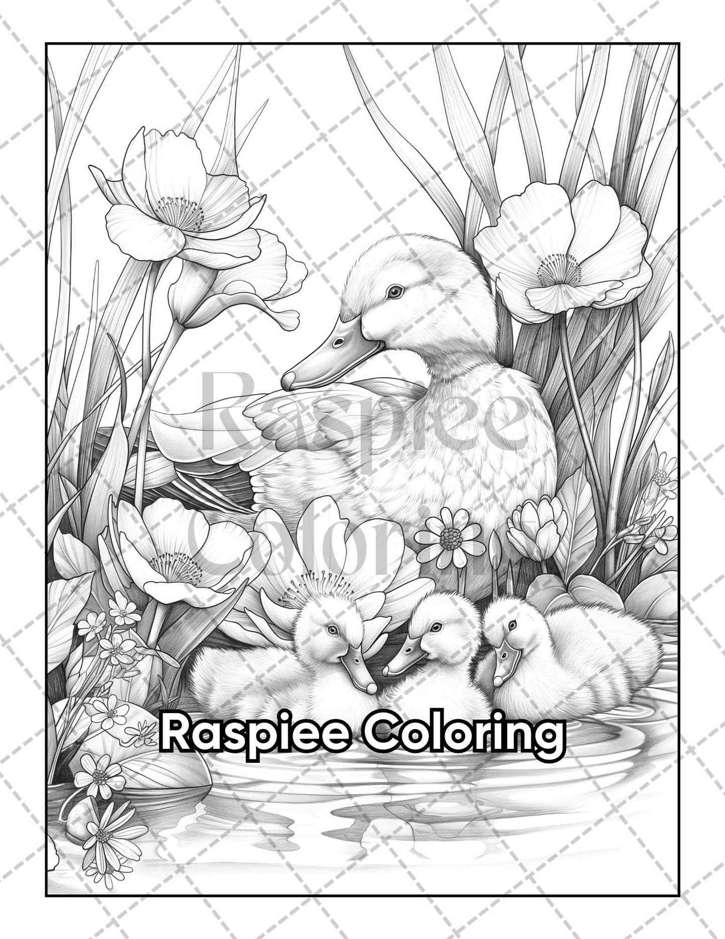 50 Spring Serenity Adult Coloring Pages Printable PDF Instant Download