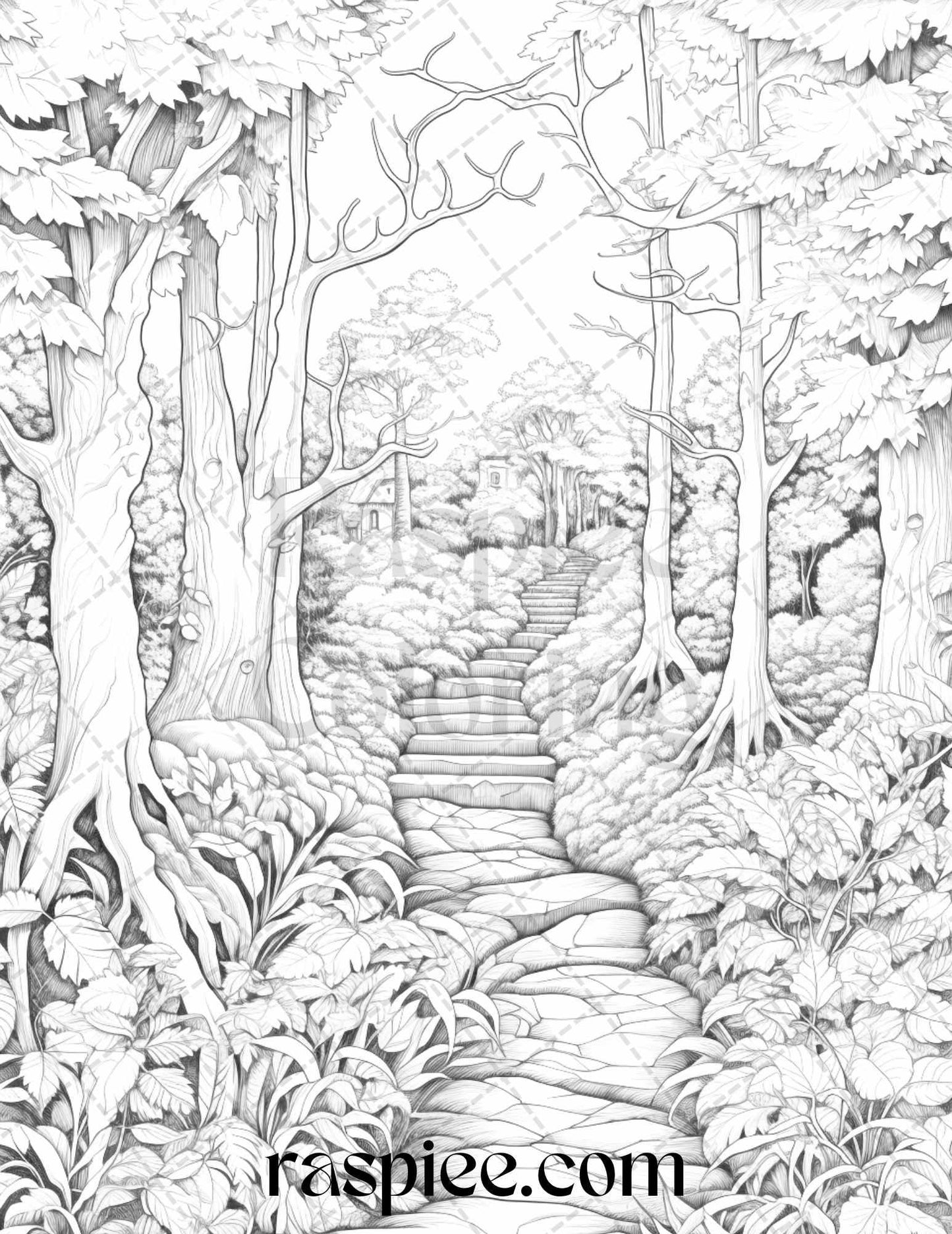 Autumn Vibes Grayscale Coloring Pages Printable for Adults, PDF File Instant Download