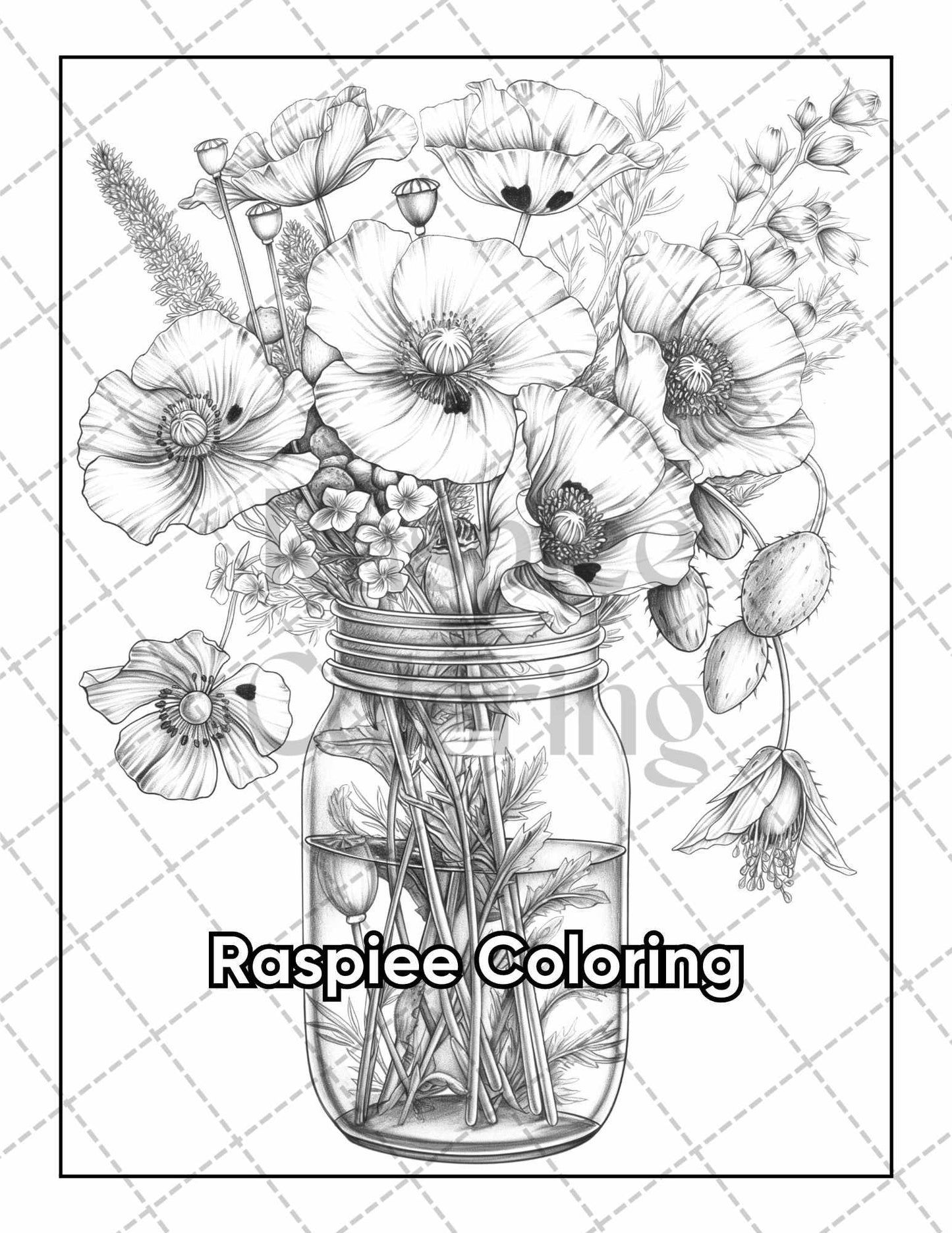 101 Tranquil Blooms Adult Coloring Pages Printable PDF Instant Download