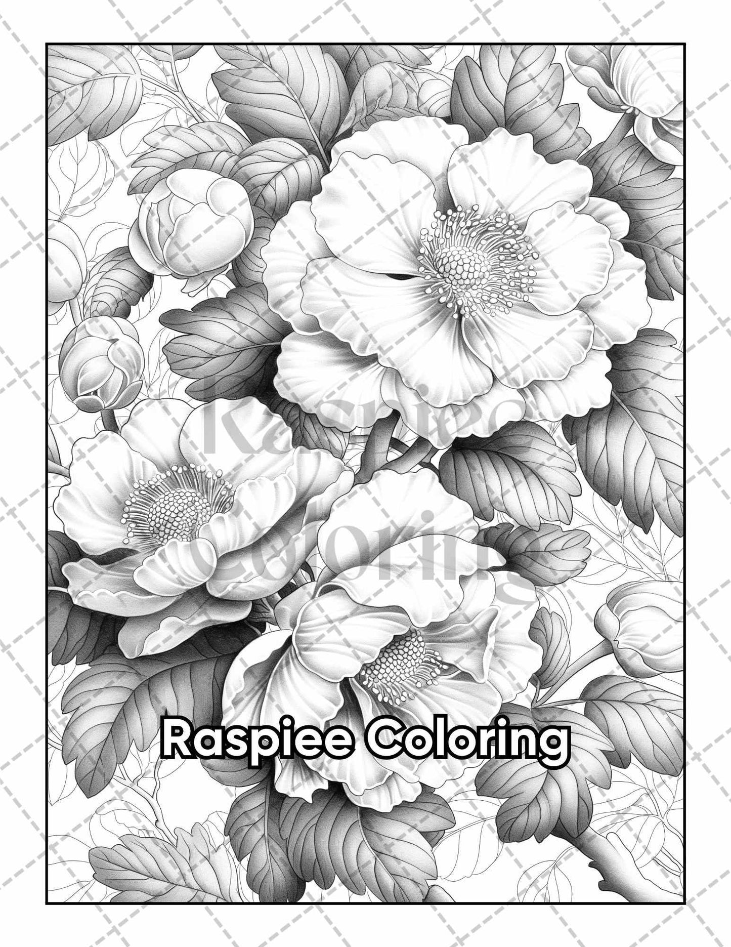 101 Tranquil Blooms Adult Coloring Pages Printable PDF Instant Download