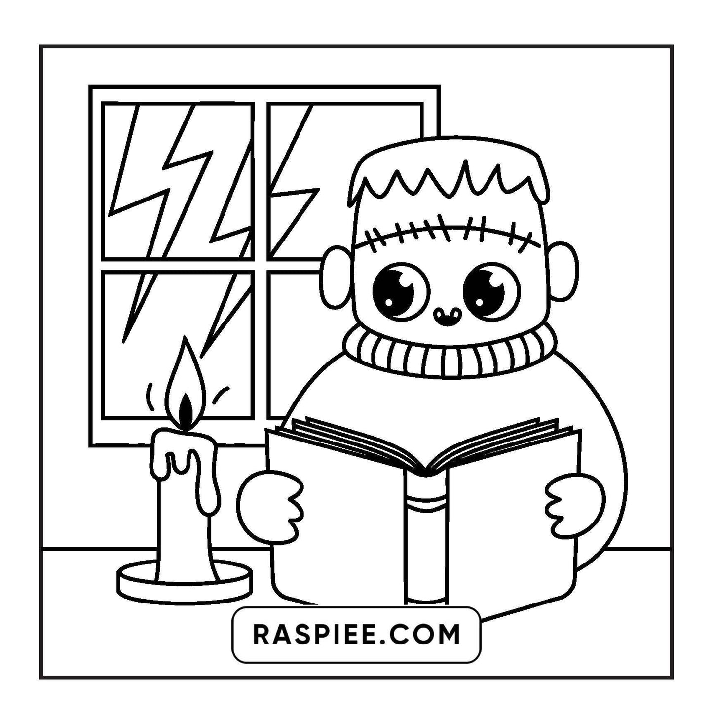 93 Bold and Easy Little Spooky Coloring Pages Printable PDF Instant Download