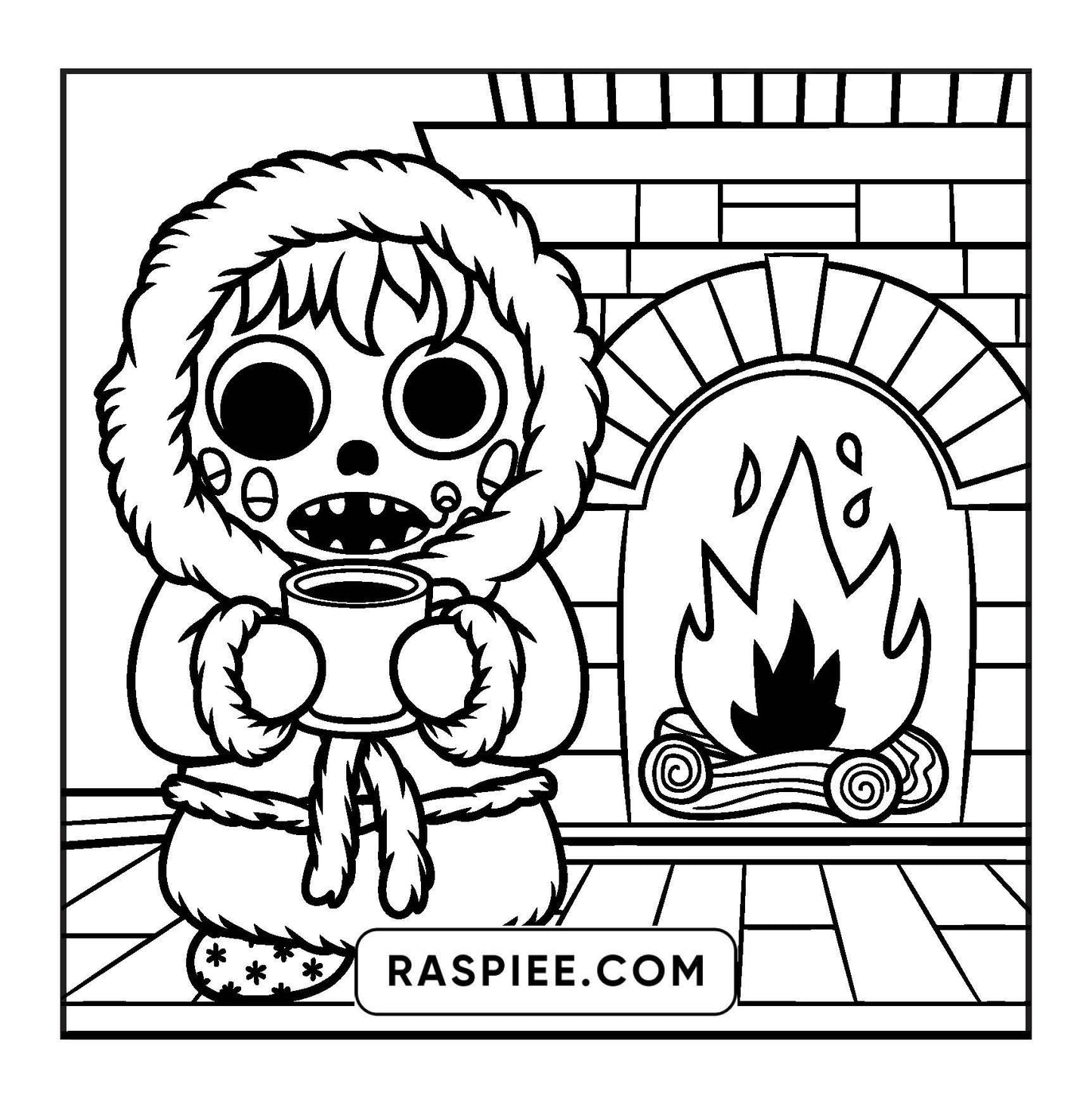 93 Bold and Easy Little Spooky Coloring Pages Printable PDF Instant Download