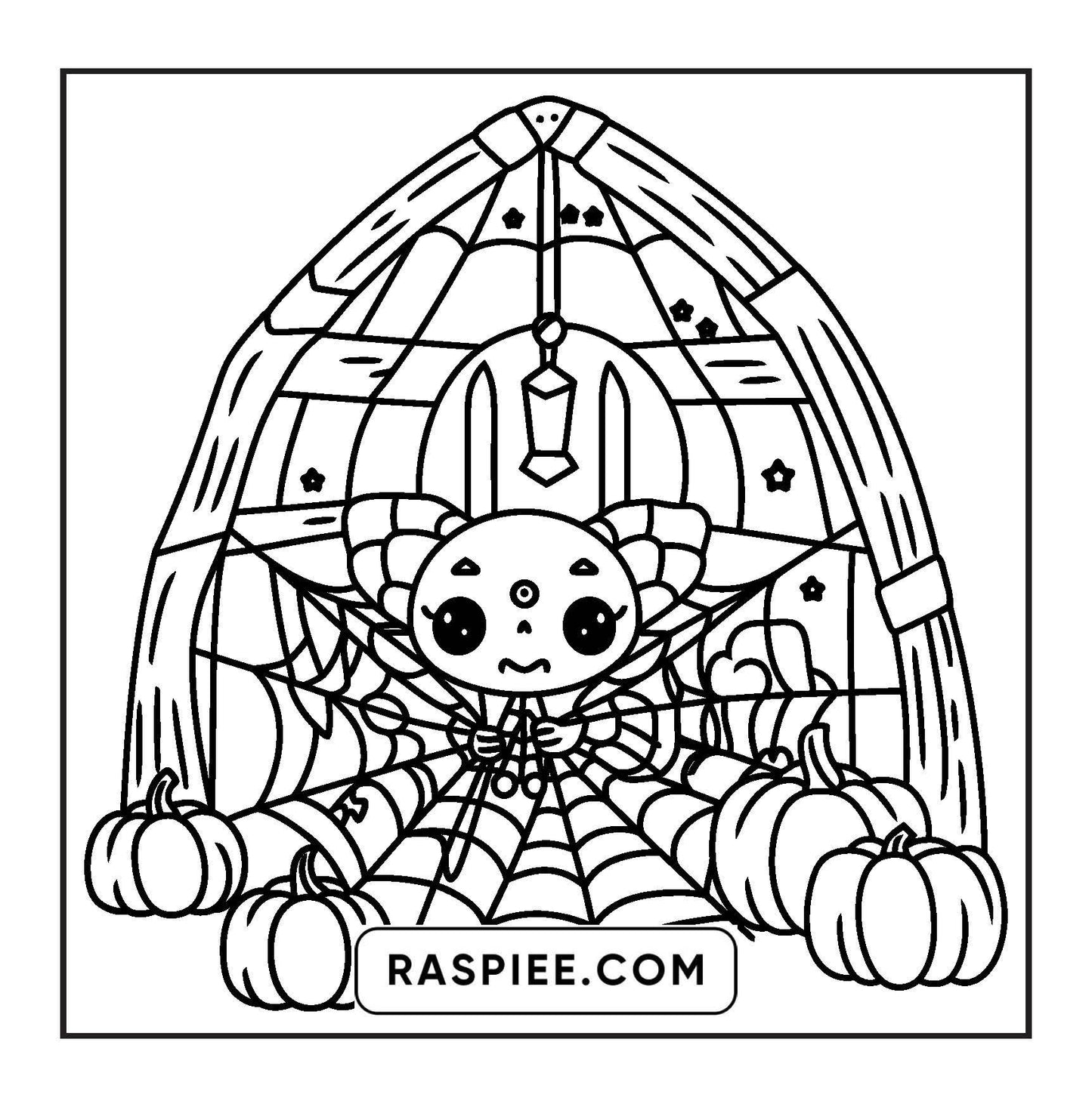93 Bold and Easy Little Spooky Coloring Pages Printable PDF Instant Download