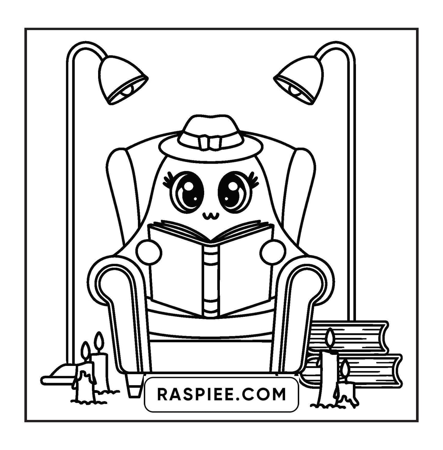 93 Bold and Easy Little Spooky Coloring Pages Printable PDF Instant Download