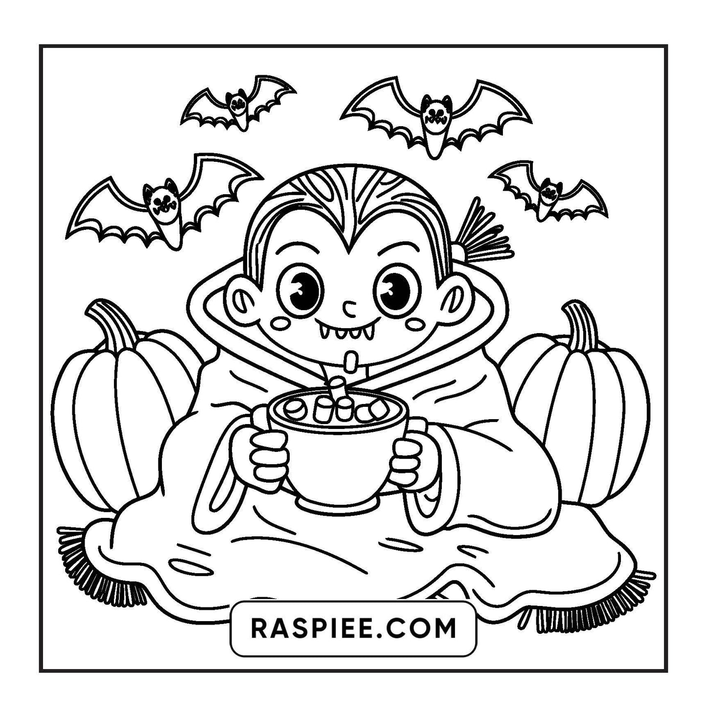 93 Bold and Easy Little Spooky Coloring Pages Printable PDF Instant Download