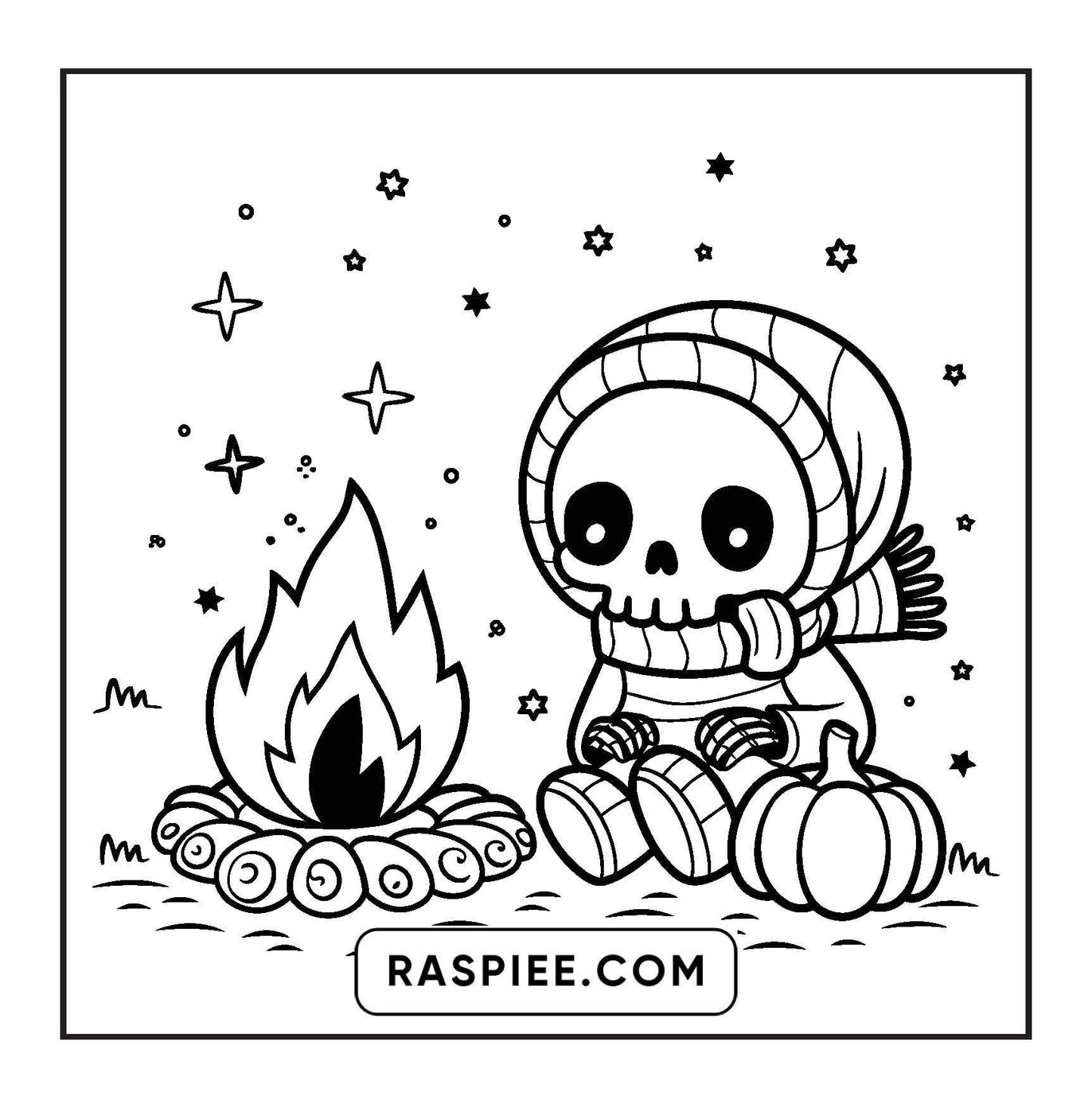 93 Bold and Easy Little Spooky Coloring Pages Printable PDF Instant Download