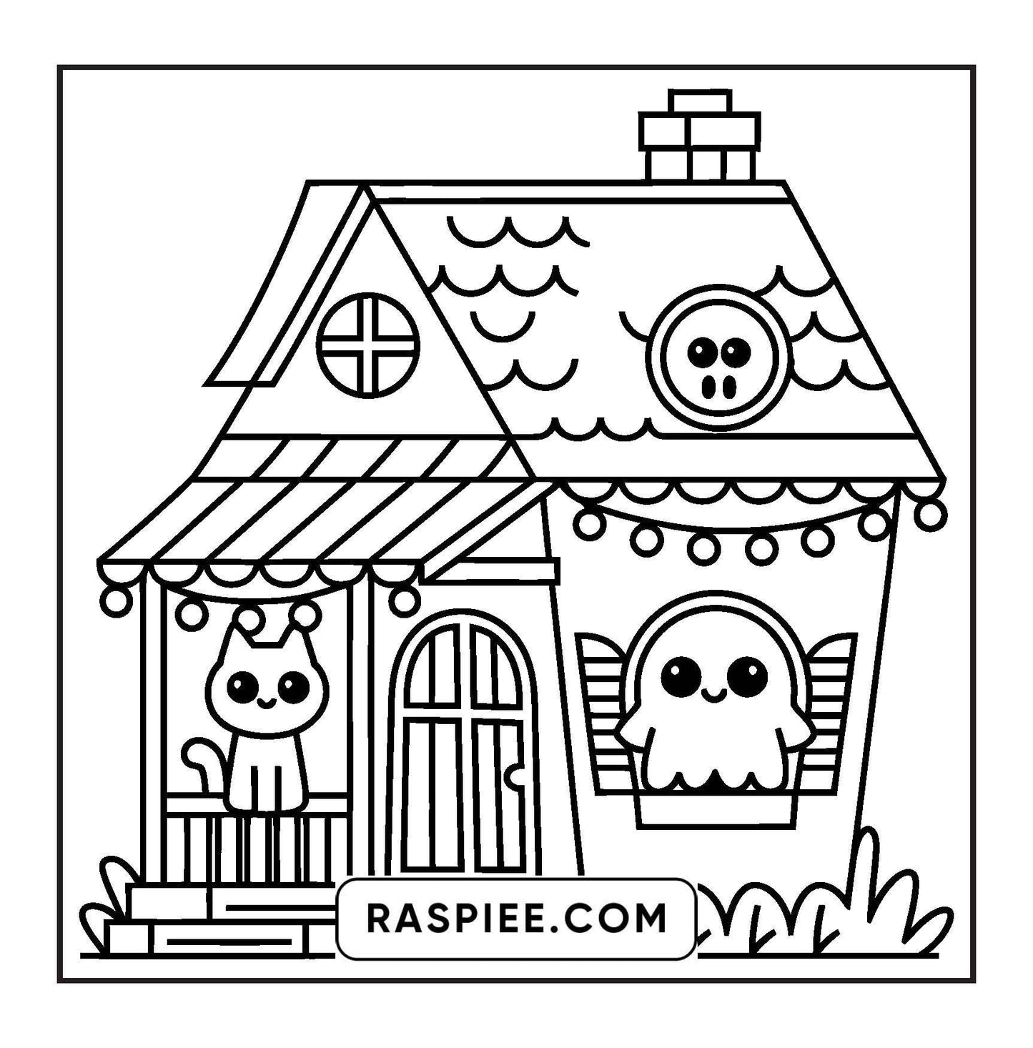93 Bold and Easy Little Spooky Coloring Pages Printable PDF Instant Download