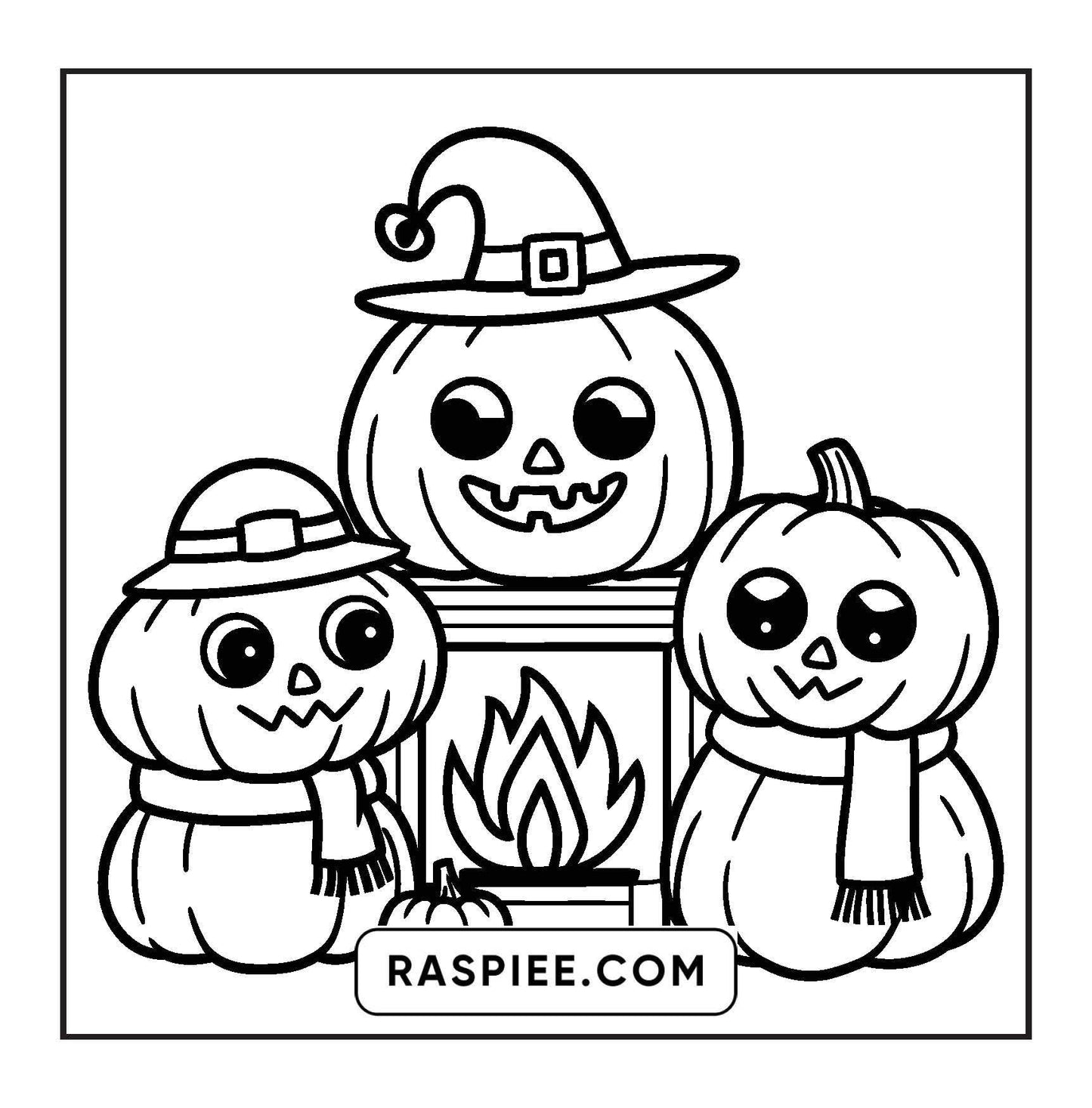 93 Bold and Easy Little Spooky Coloring Pages Printable PDF Instant Download