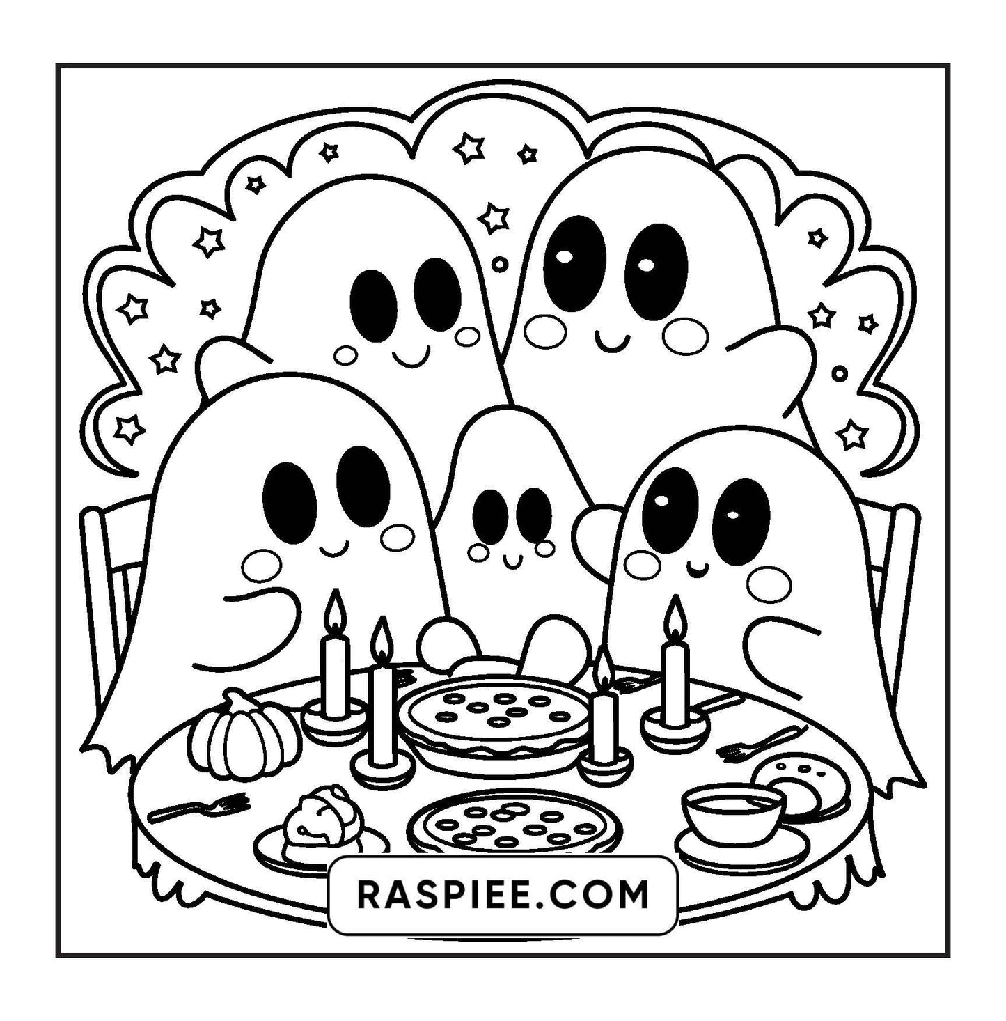 93 Bold and Easy Little Spooky Coloring Pages Printable PDF Instant Download