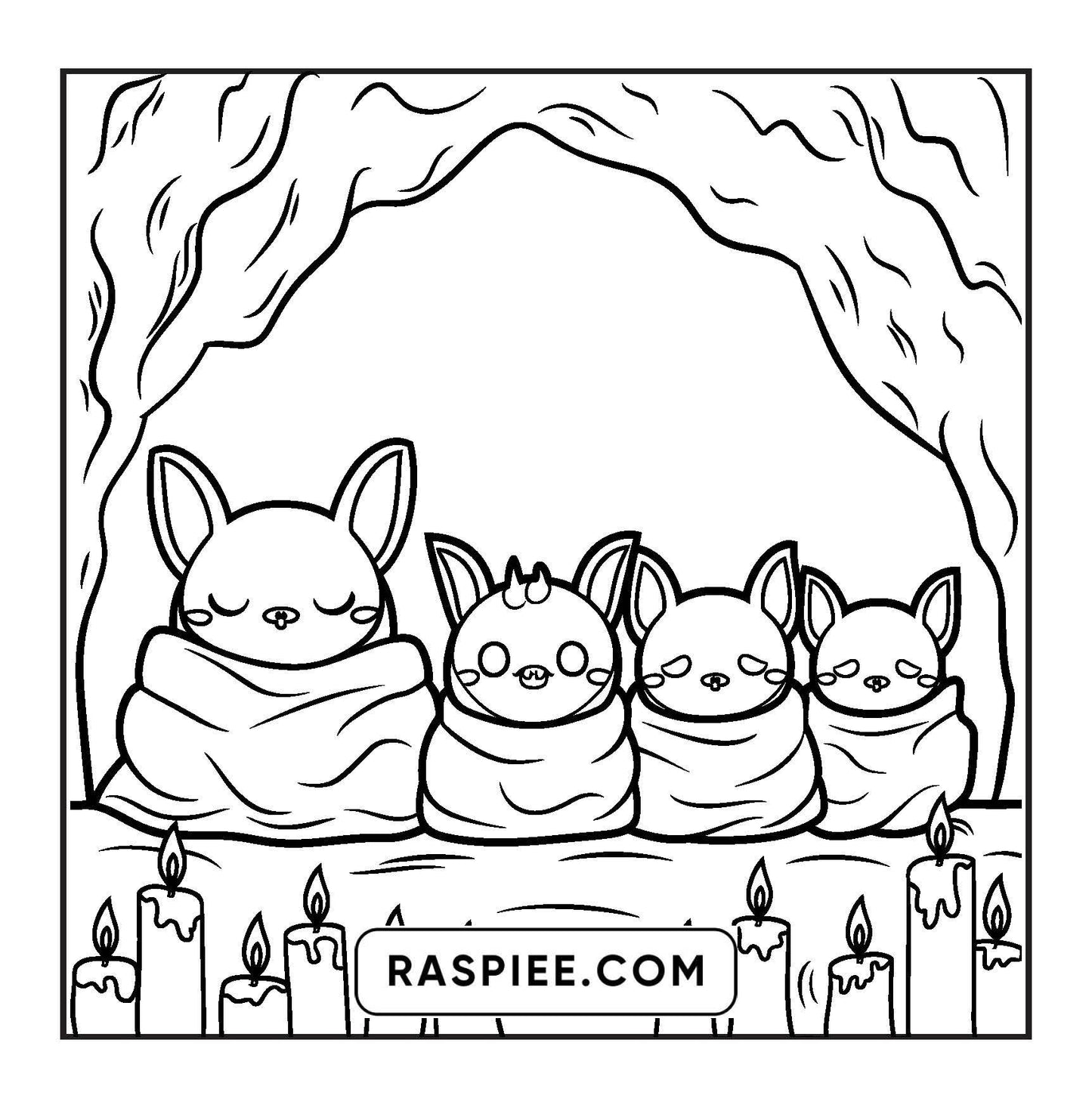 93 Bold and Easy Little Spooky Coloring Pages Printable PDF Instant Download