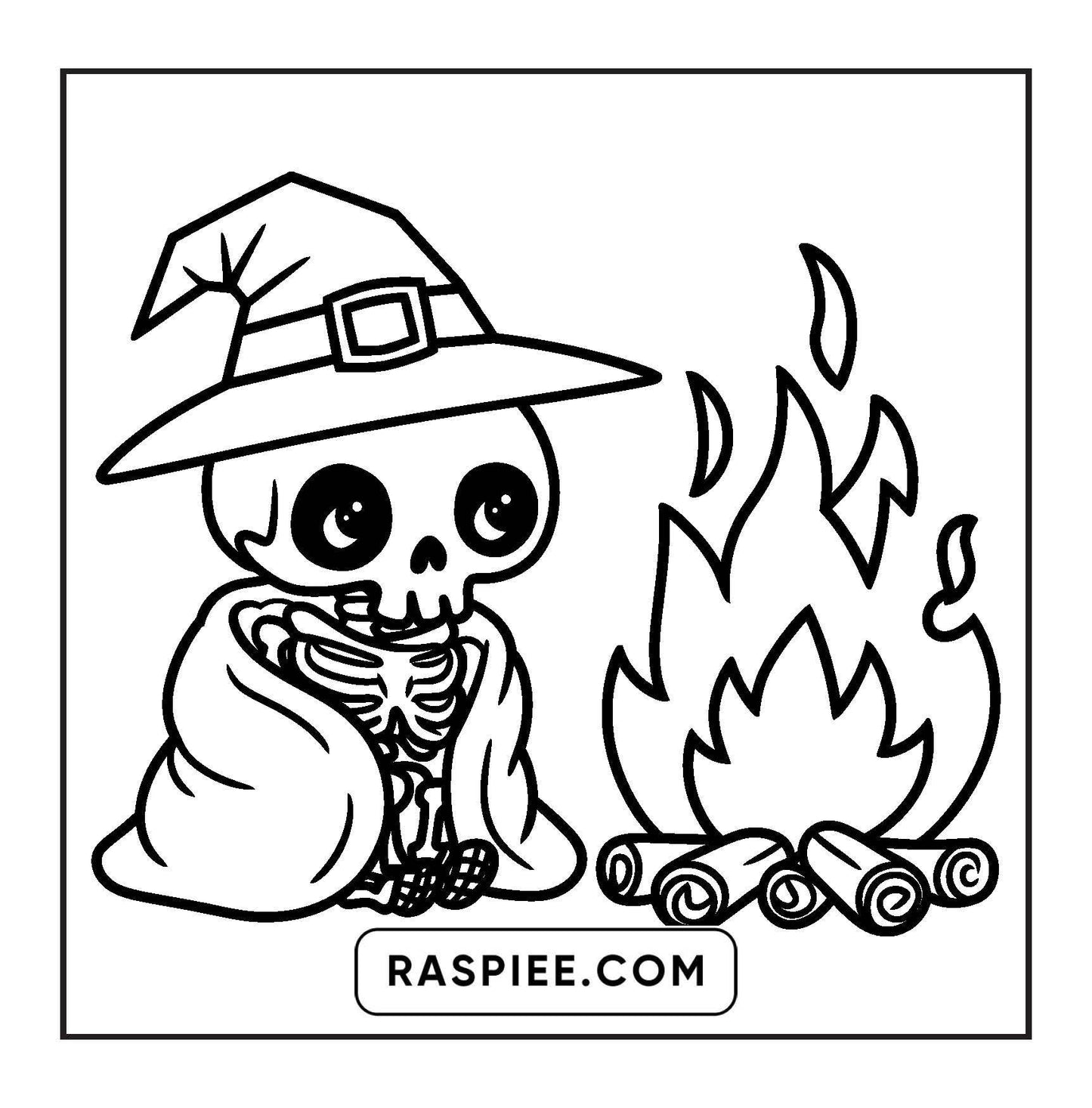 93 Bold and Easy Little Spooky Coloring Pages Printable PDF Instant Download