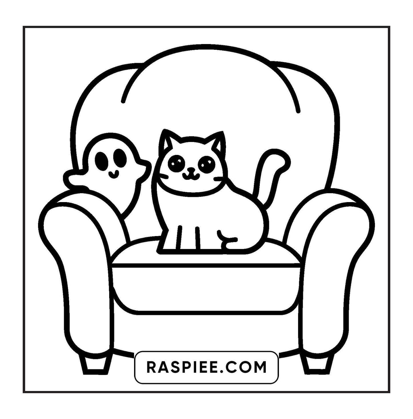 93 Bold and Easy Little Spooky Coloring Pages Printable PDF Instant Download