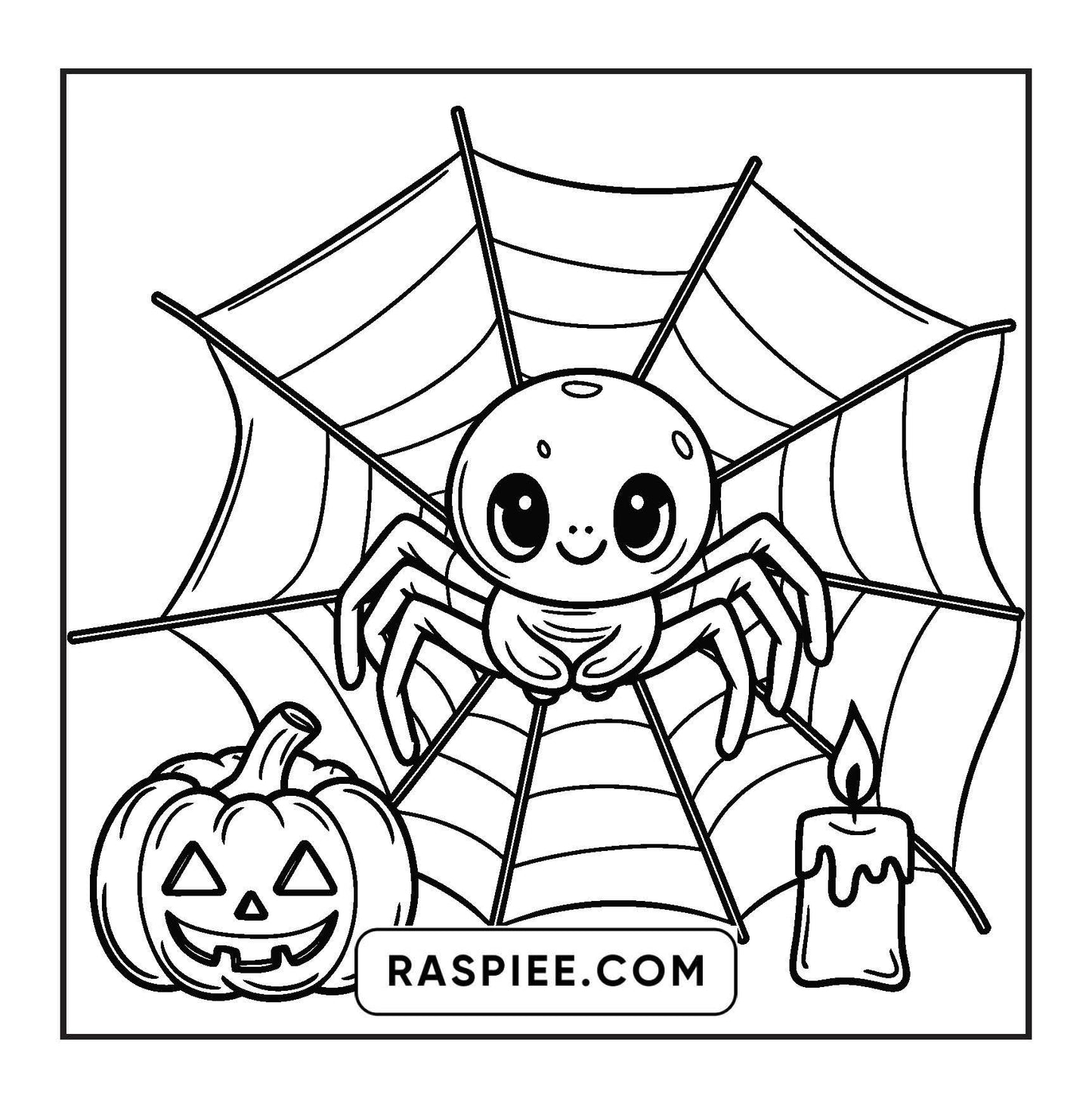 93 Bold and Easy Little Spooky Coloring Pages Printable PDF Instant Download