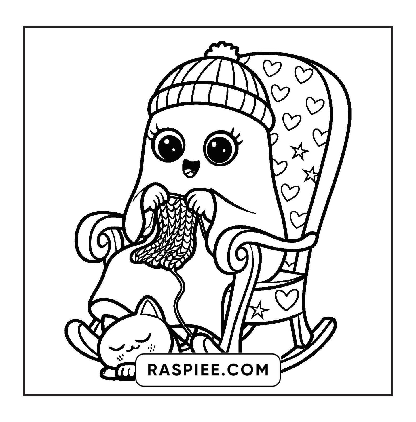 93 Bold and Easy Little Spooky Coloring Pages Printable PDF Instant Download