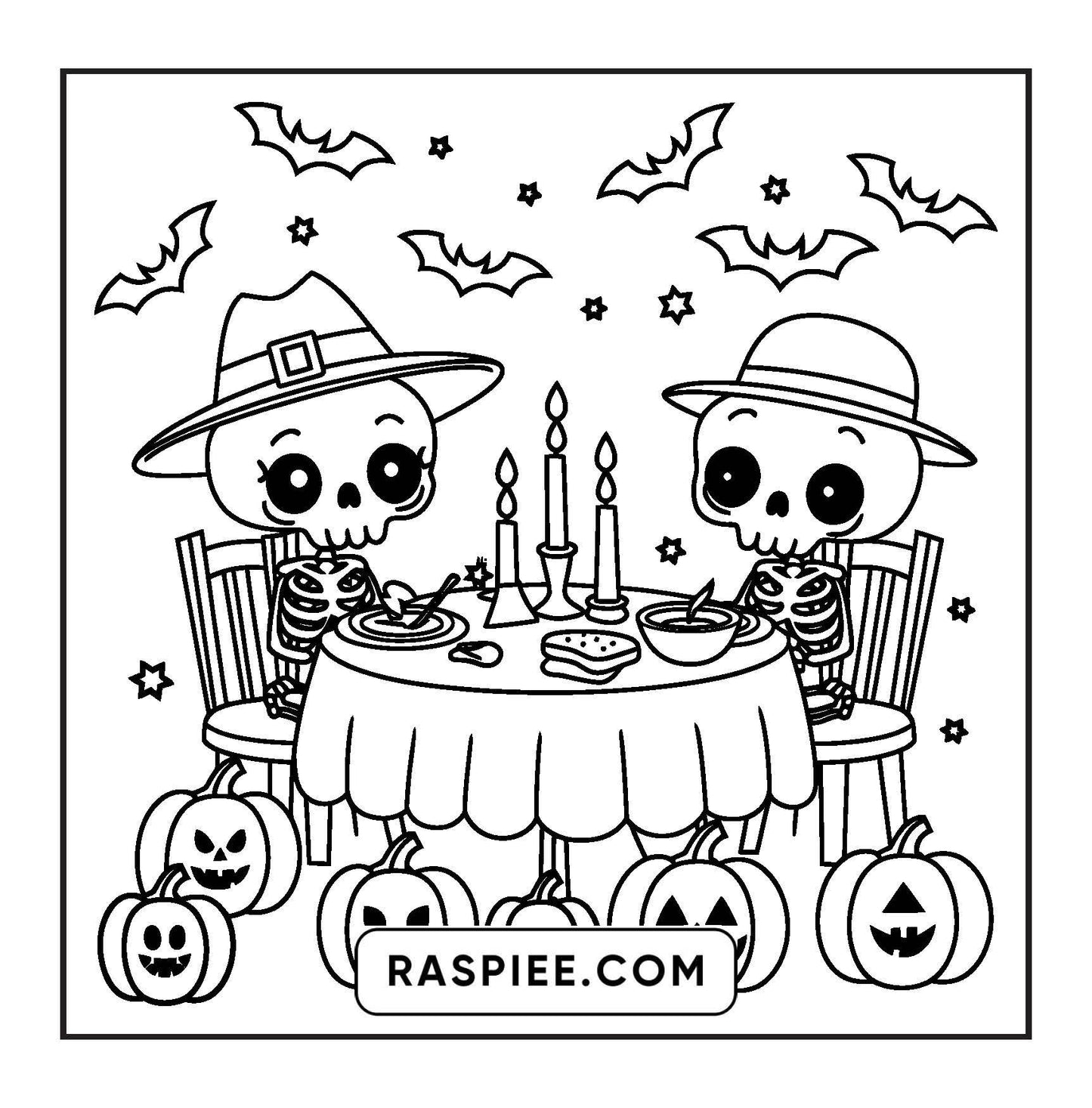 93 Bold and Easy Little Spooky Coloring Pages Printable PDF Instant Download