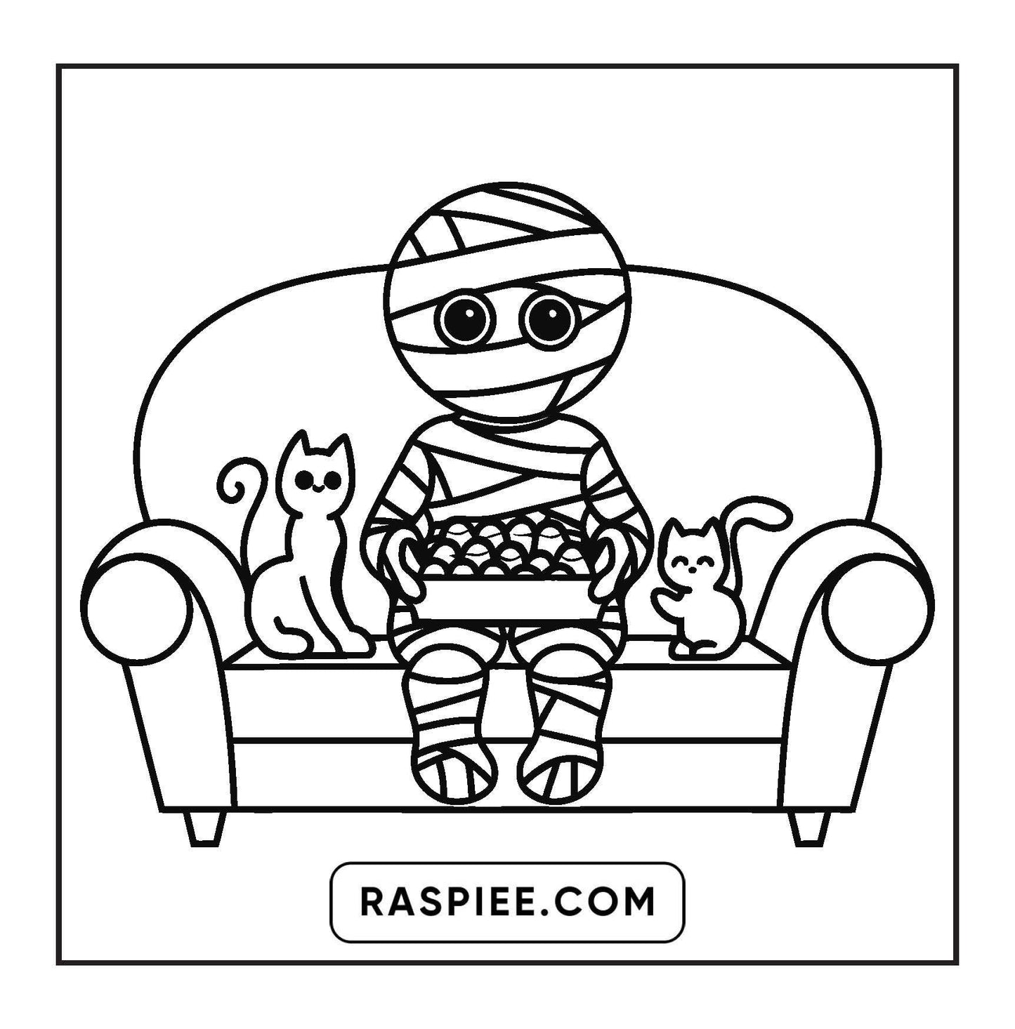 93 Bold and Easy Little Spooky Coloring Pages Printable PDF Instant Download