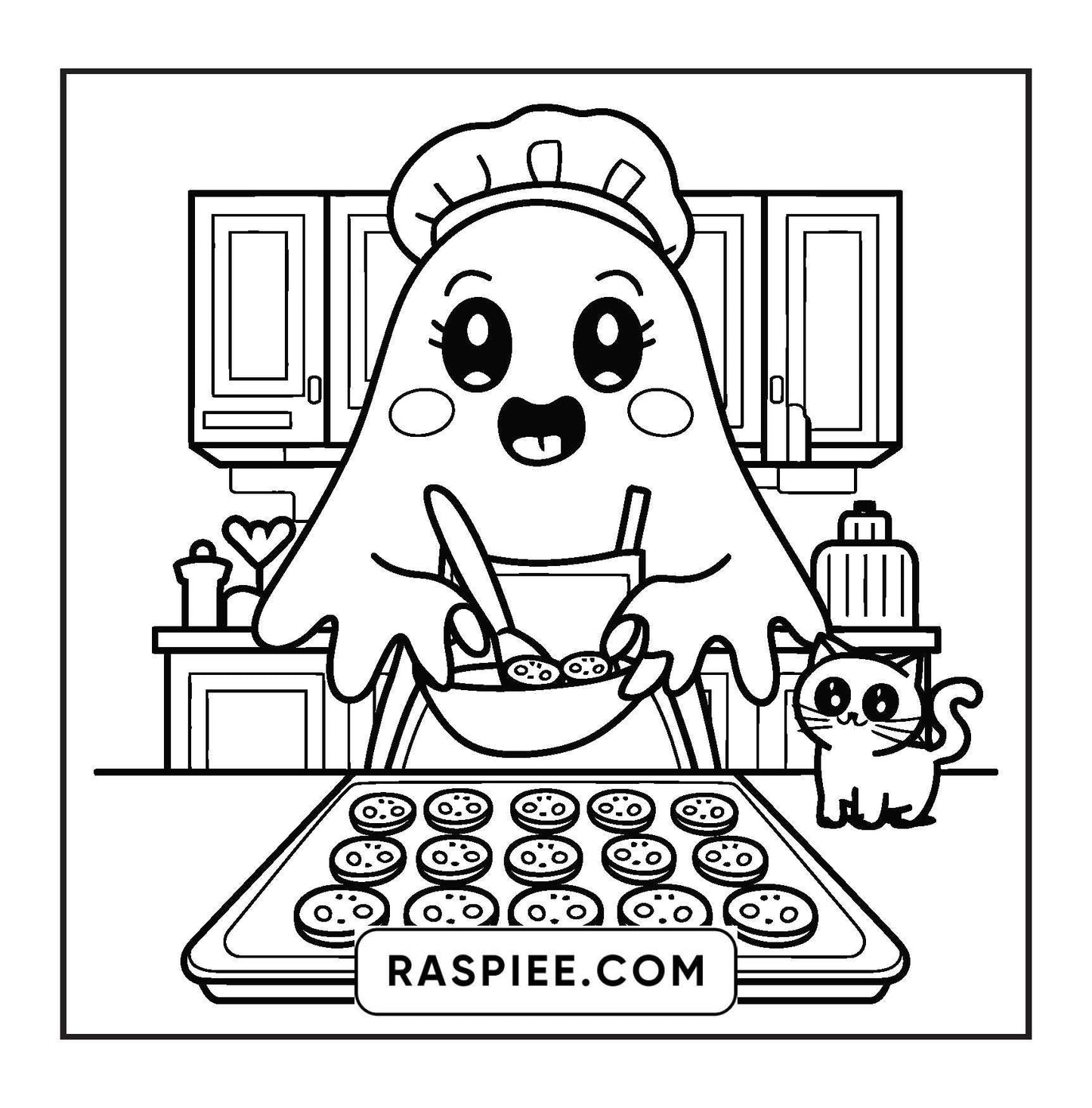 93 Bold and Easy Little Spooky Coloring Pages Printable PDF Instant Download