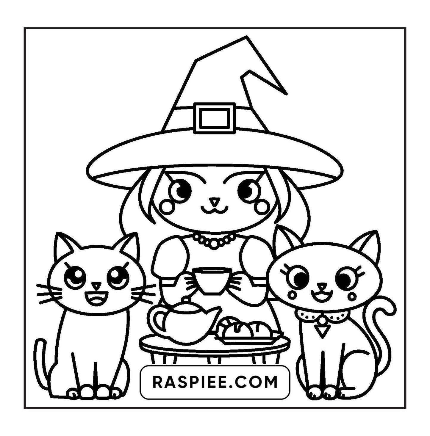93 Bold and Easy Little Spooky Coloring Pages Printable PDF Instant Download
