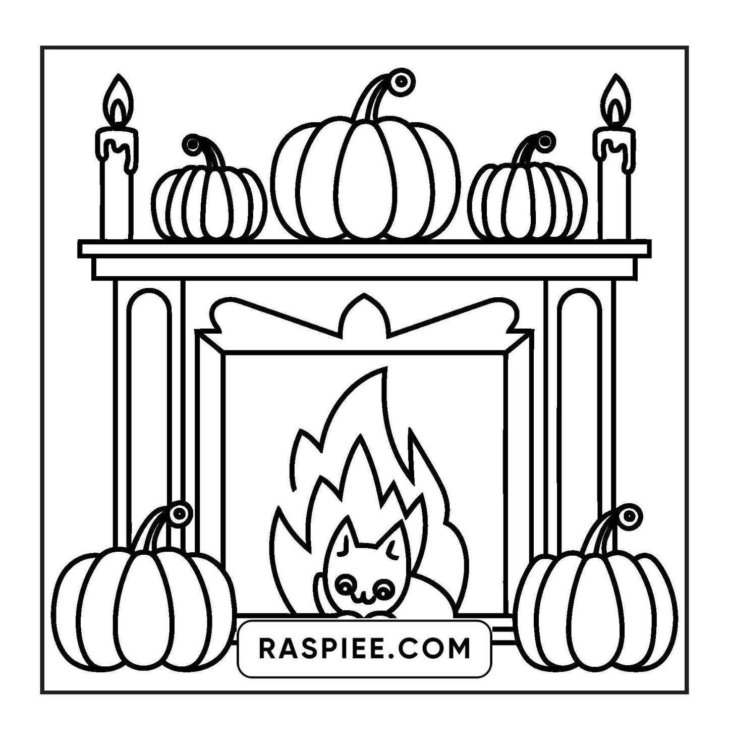 93 Bold and Easy Little Spooky Coloring Pages Printable PDF Instant Download