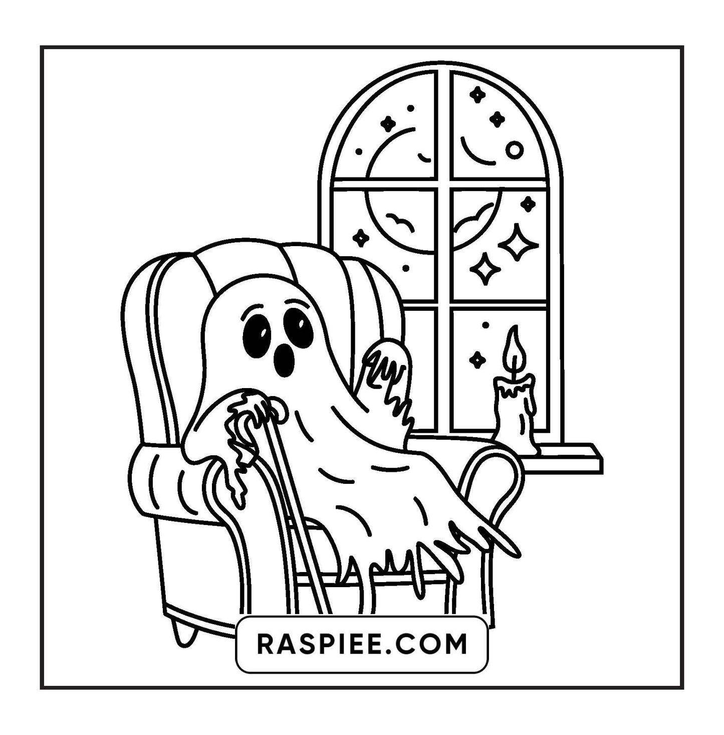 93 Bold and Easy Little Spooky Coloring Pages Printable PDF Instant Download