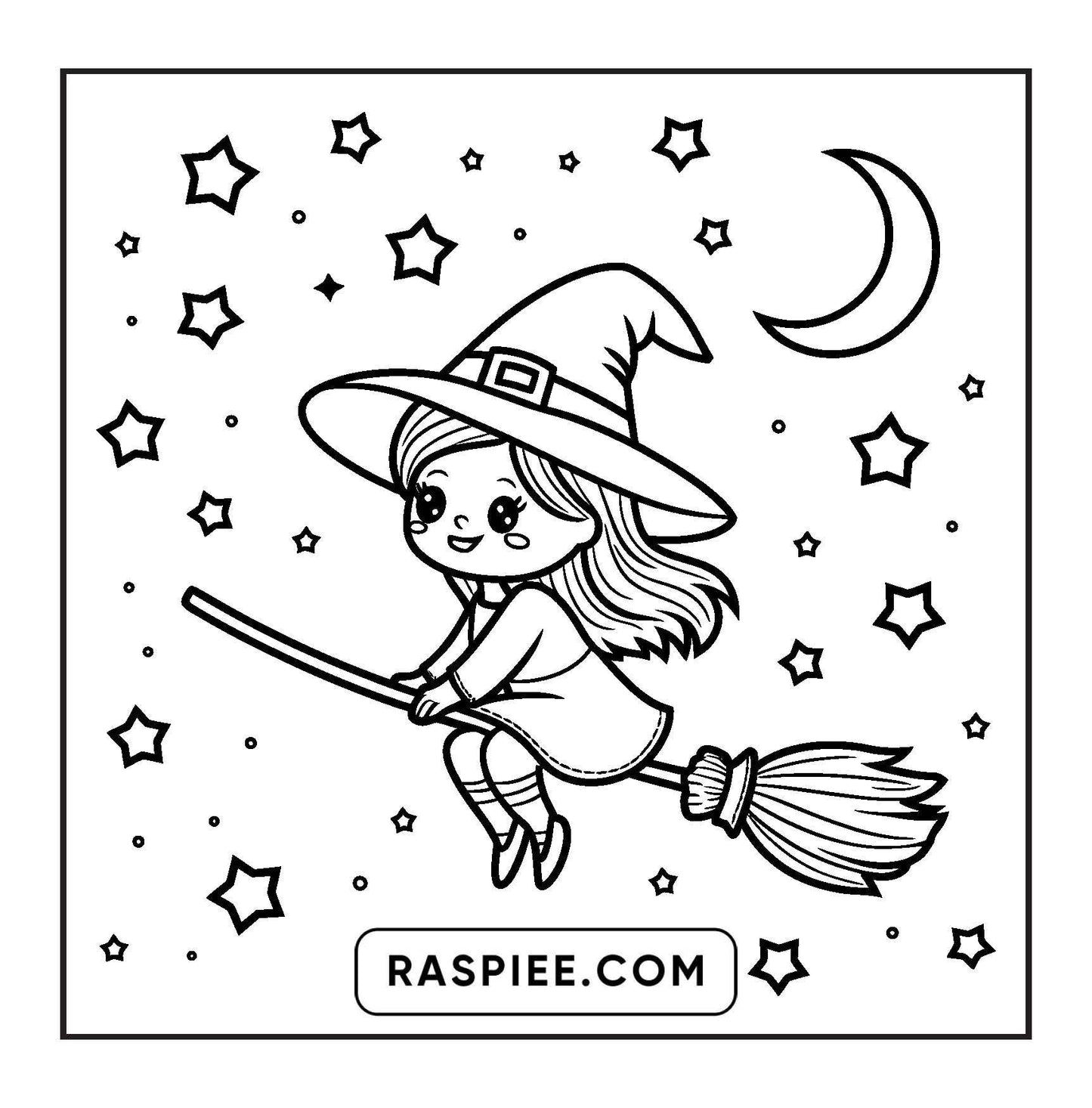 93 Bold and Easy Little Spooky Coloring Pages Printable PDF Instant Download