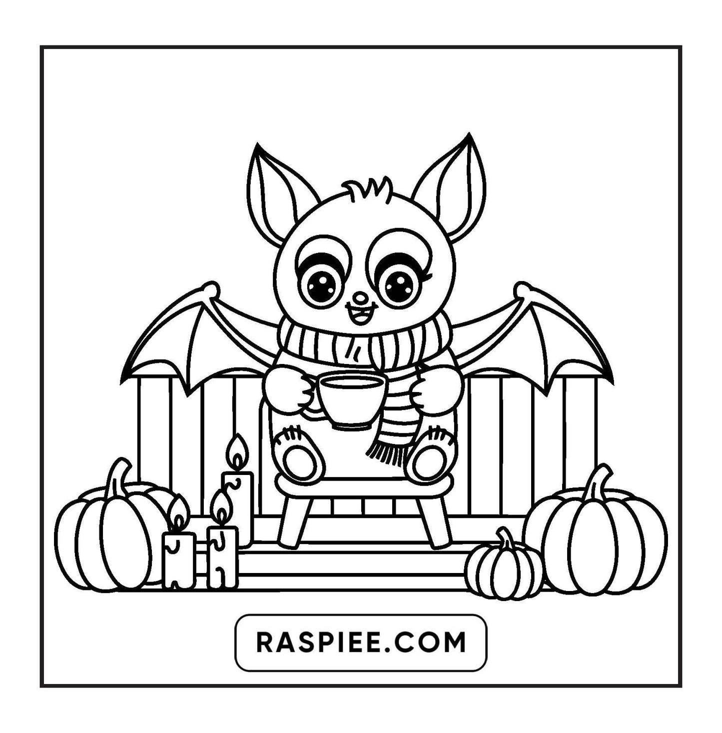 93 Bold and Easy Little Spooky Coloring Pages Printable PDF Instant Download