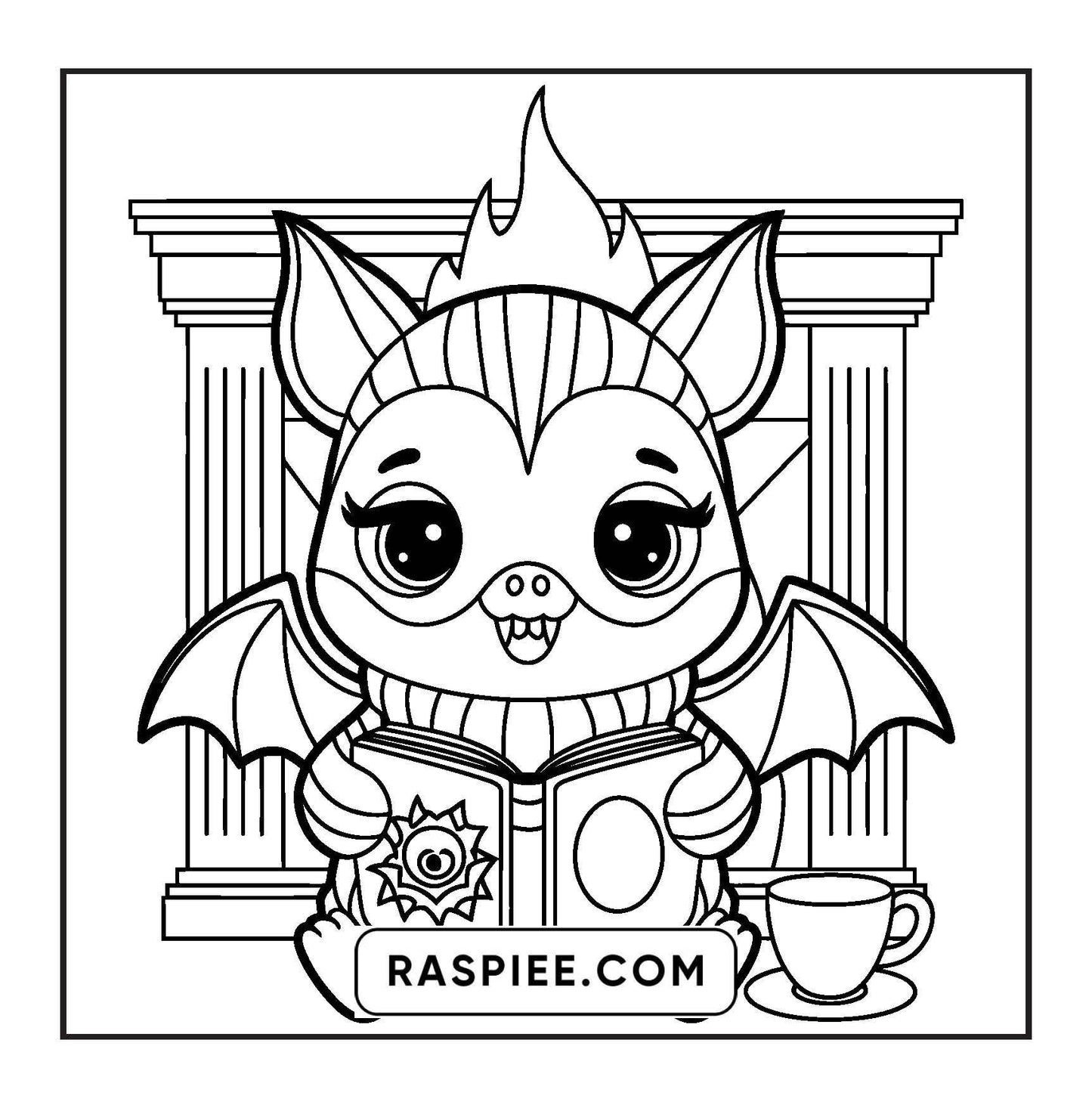 93 Bold and Easy Little Spooky Coloring Pages Printable PDF Instant Download