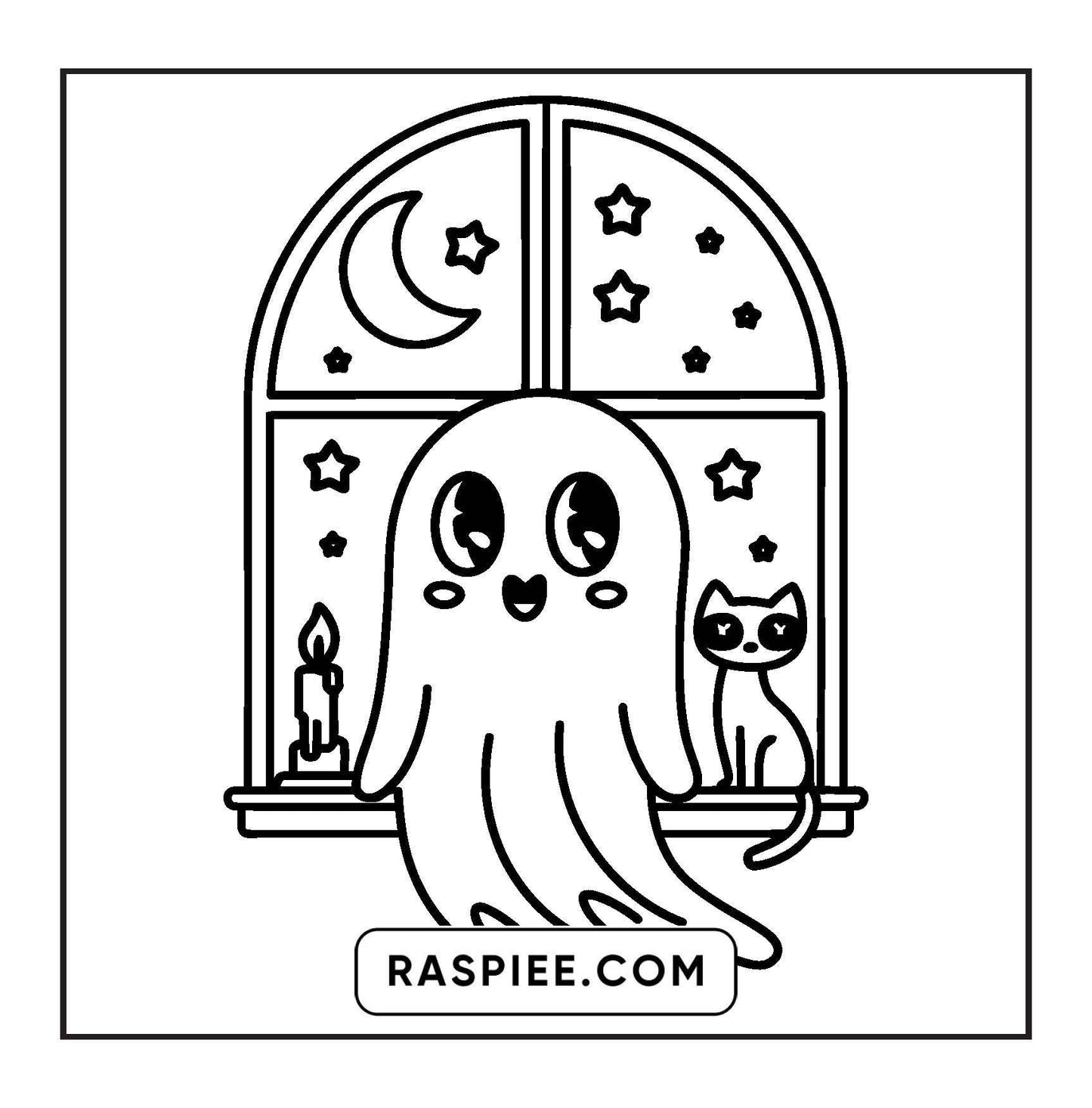 93 Bold and Easy Little Spooky Coloring Pages Printable PDF Instant Download