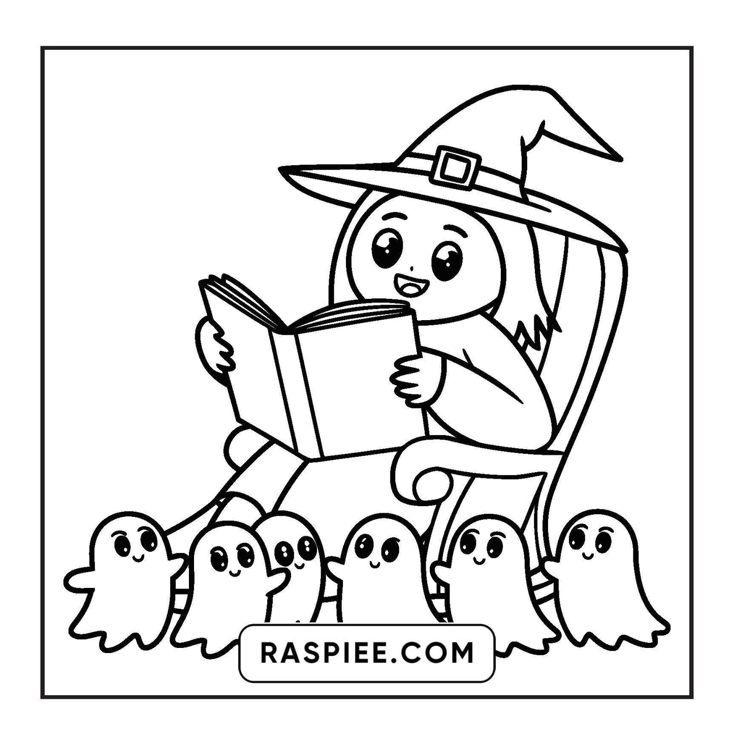 93 Bold and Easy Little Spooky Coloring Pages Printable PDF Instant Download