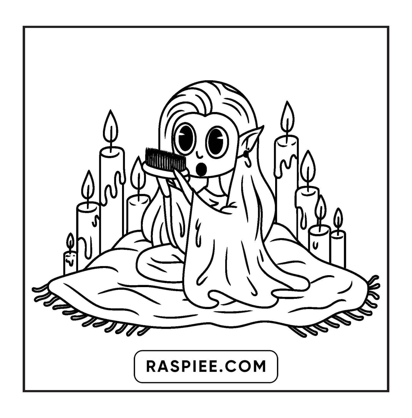 93 Bold and Easy Little Spooky Coloring Pages Printable PDF Instant Download