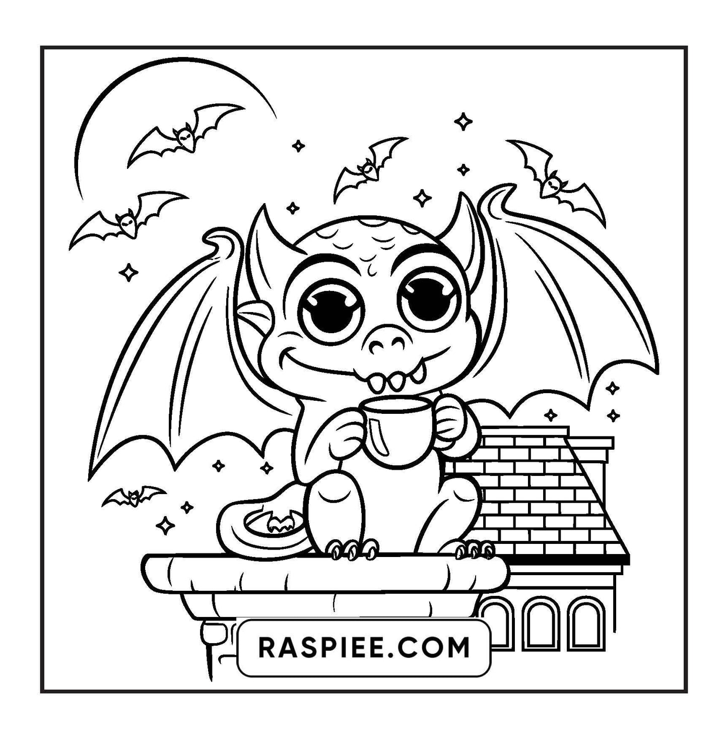 93 Bold and Easy Little Spooky Coloring Pages Printable PDF Instant Download