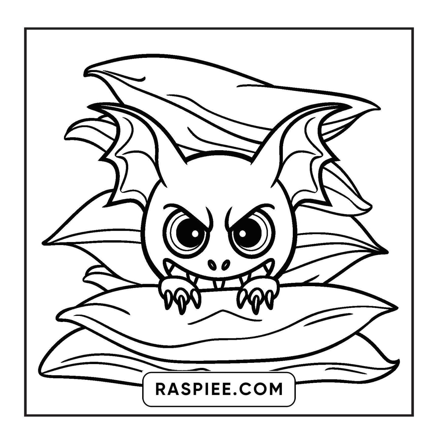 93 Bold and Easy Little Spooky Coloring Pages Printable PDF Instant Download