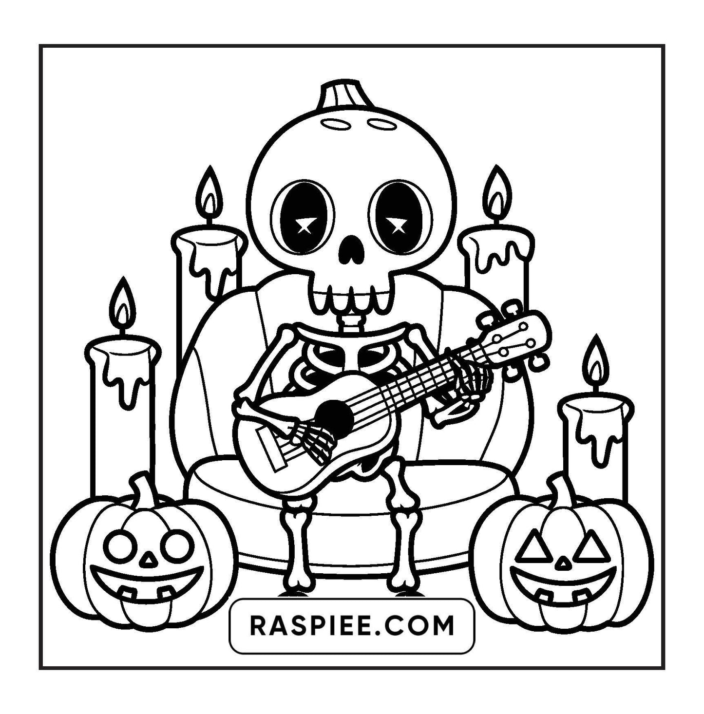 93 Bold and Easy Little Spooky Coloring Pages Printable PDF Instant Download