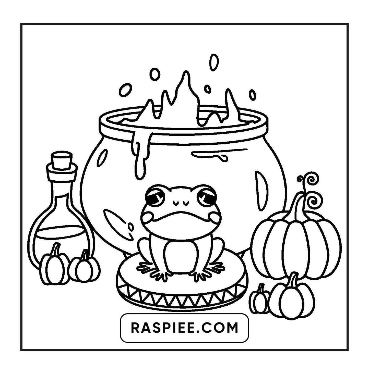 93 Bold and Easy Little Spooky Coloring Pages Printable PDF Instant Download
