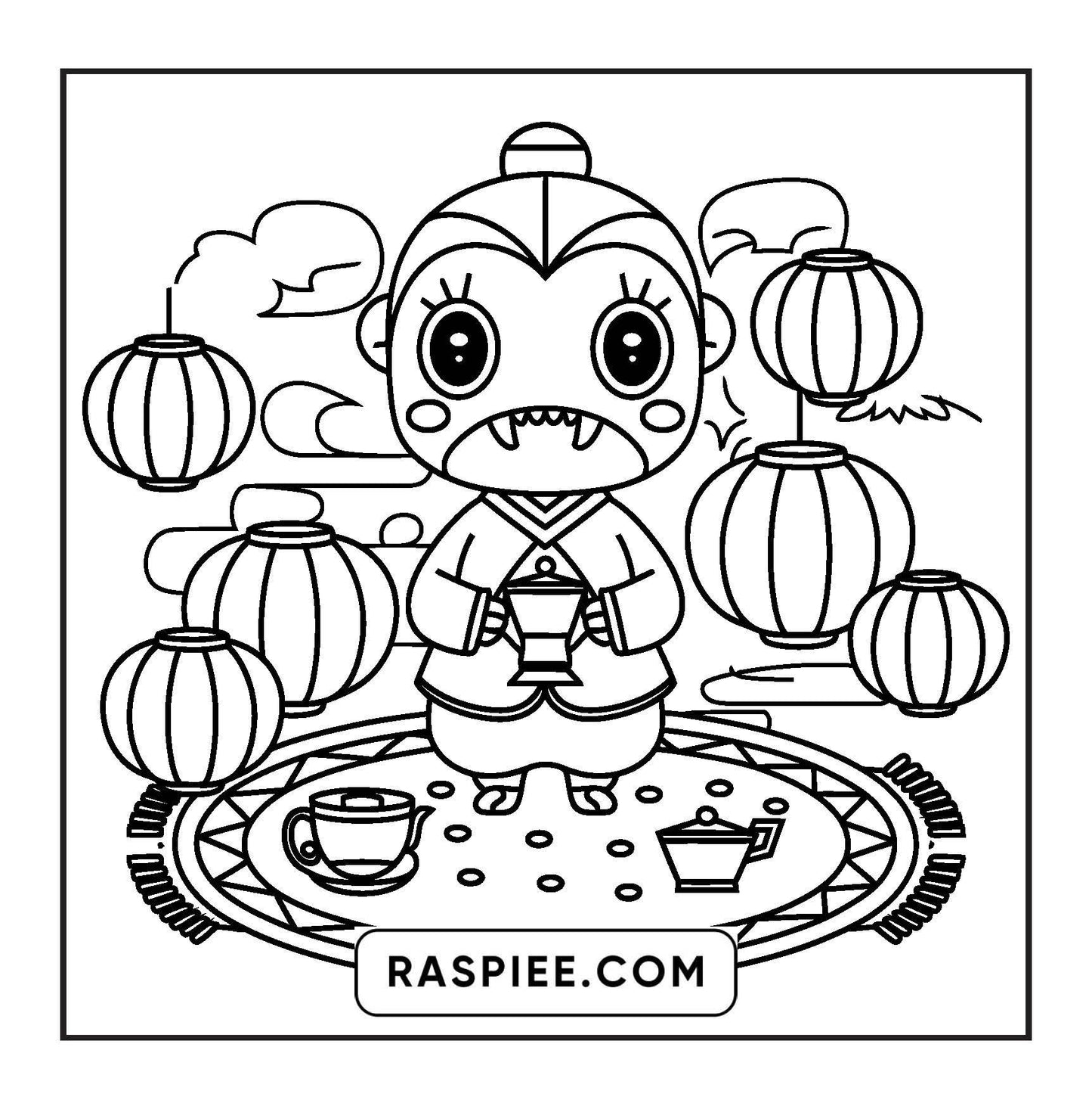 93 Bold and Easy Little Spooky Coloring Pages Printable PDF Instant Download