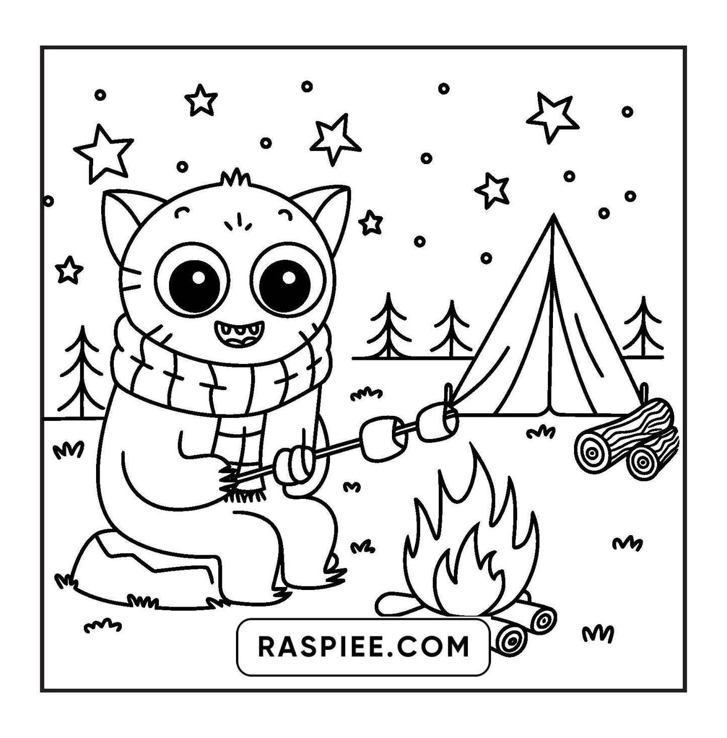 93 Bold and Easy Little Spooky Coloring Pages Printable PDF Instant Download