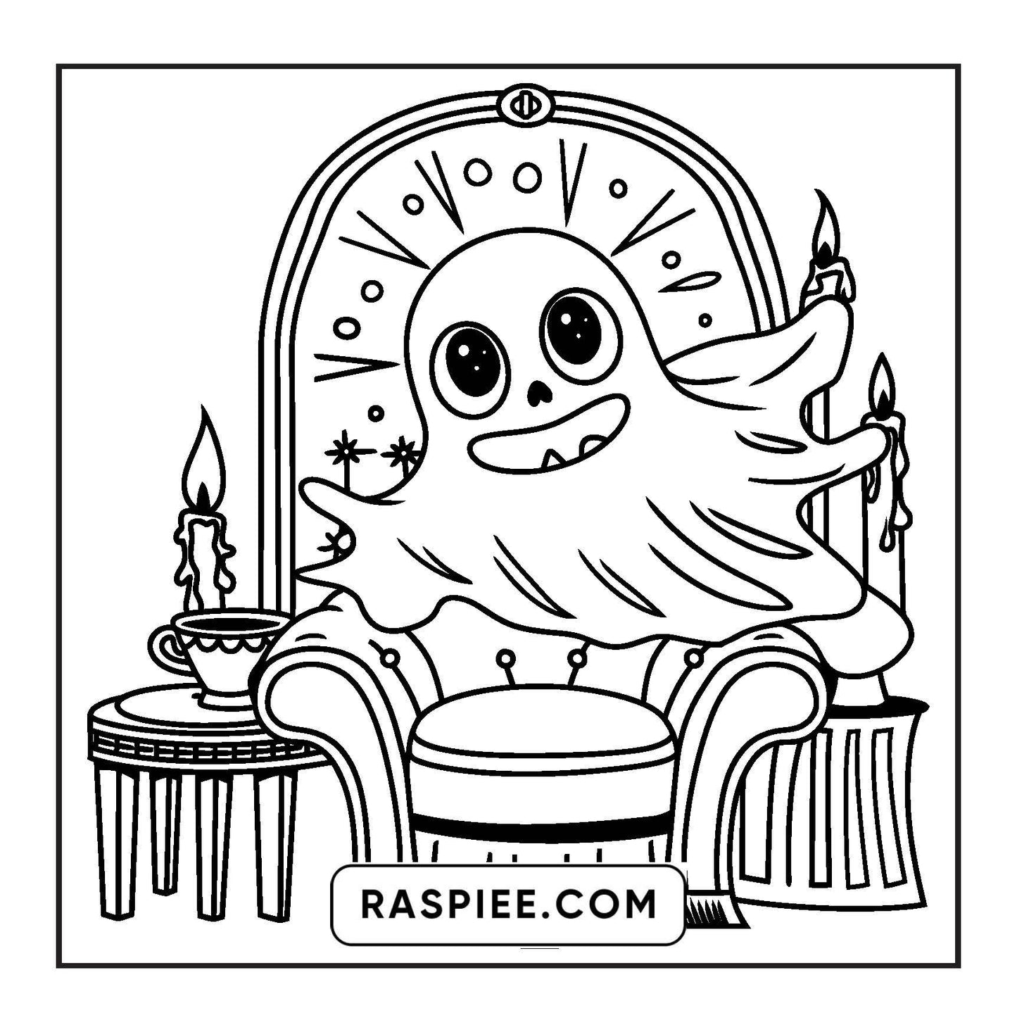 93 Bold and Easy Little Spooky Coloring Pages Printable PDF Instant Download