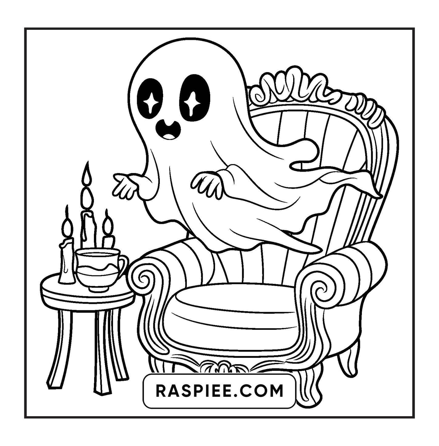 93 Bold and Easy Little Spooky Coloring Pages Printable PDF Instant Download