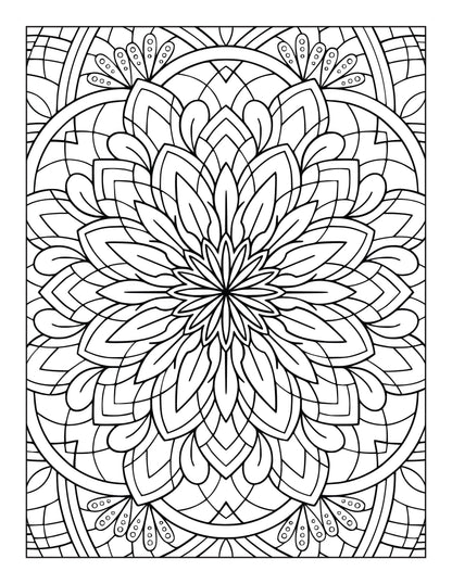 60 Free Mandala Adult Coloring Pages Printable PDF Instant Download