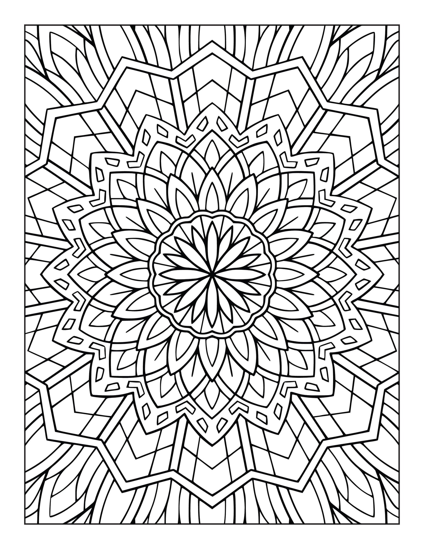 60 Free Mandala Adult Coloring Pages Printable PDF Instant Download