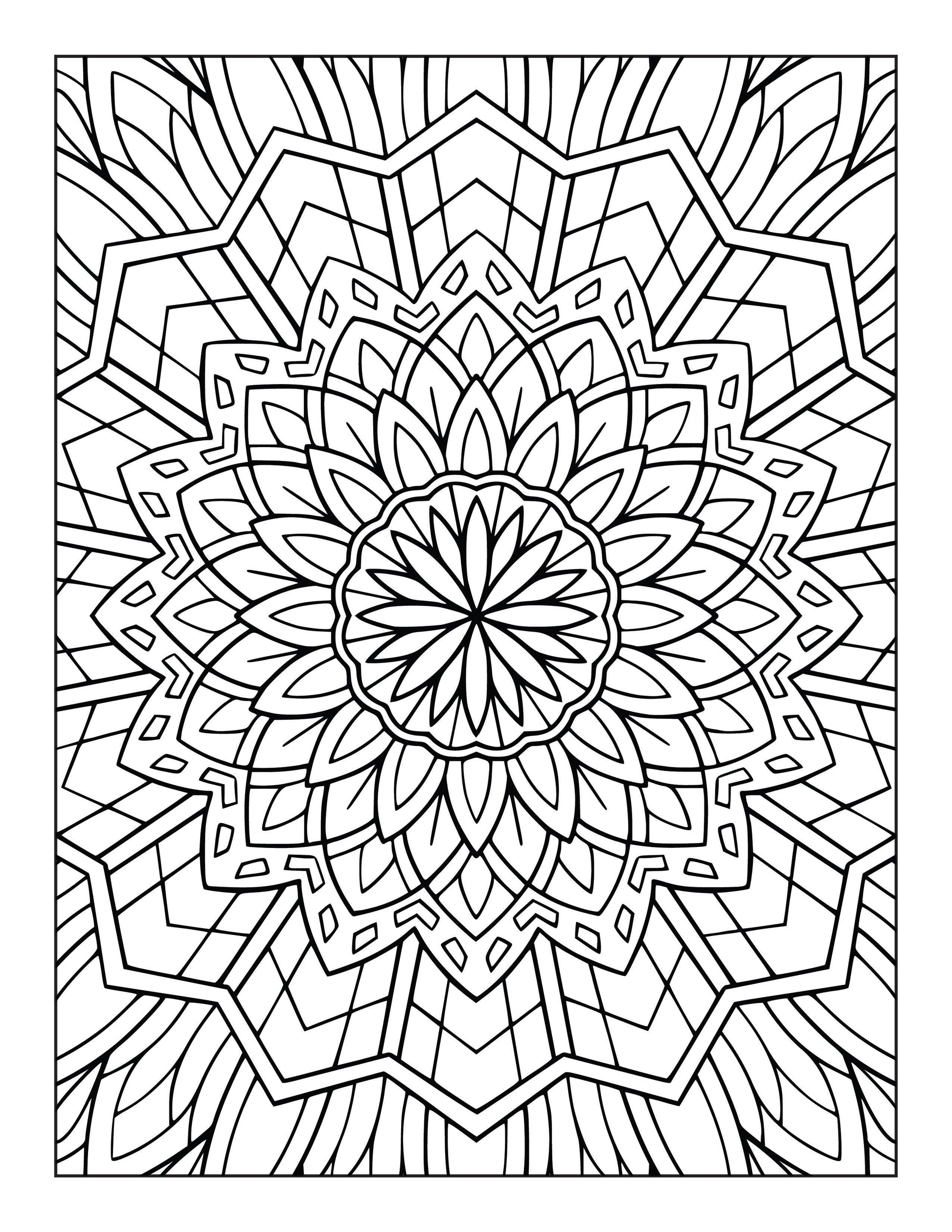 60 Free Mandala Adult Coloring Pages Printable PDF Instant Download
