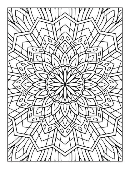 60 Free Mandala Adult Coloring Pages Printable PDF Instant Download