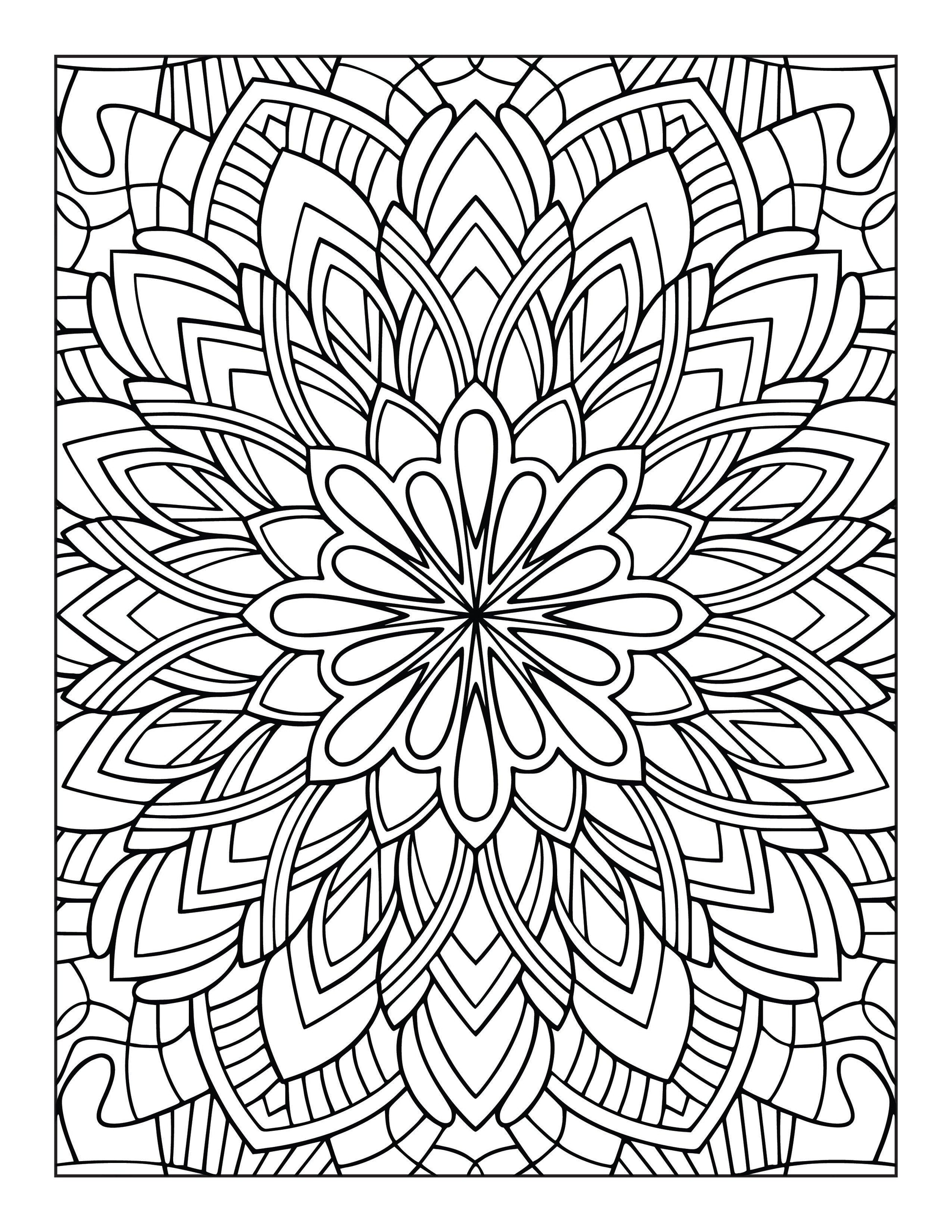 60 Free Mandala Adult Coloring Pages Printable PDF Instant Download