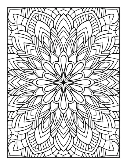 60 Free Mandala Adult Coloring Pages Printable PDF Instant Download
