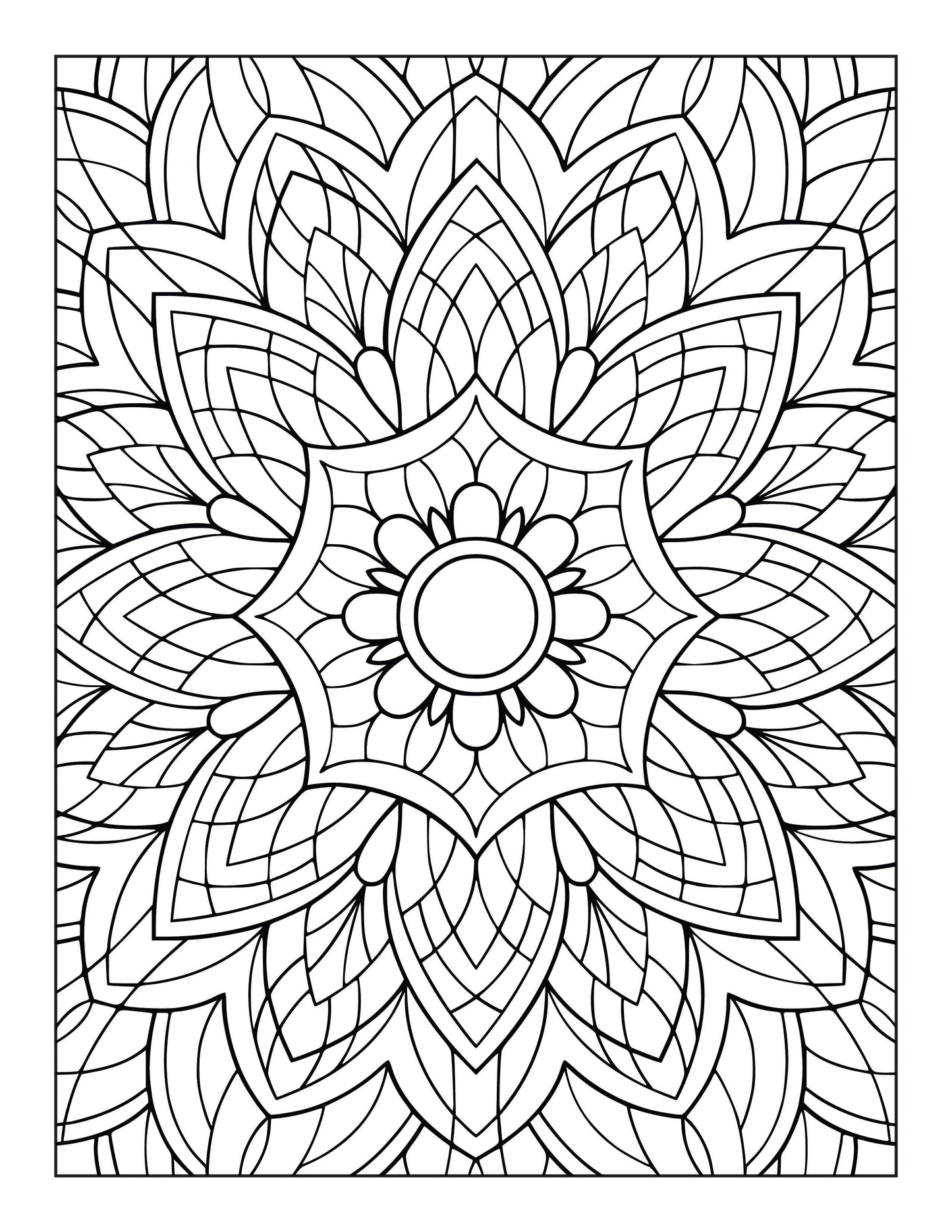 60 Free Mandala Adult Coloring Pages Printable PDF Instant Download