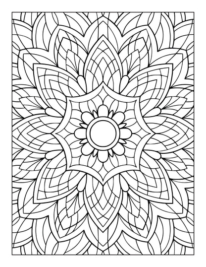 60 Free Mandala Adult Coloring Pages Printable PDF Instant Download