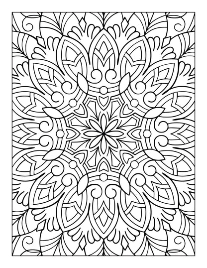 60 Free Mandala Adult Coloring Pages Printable PDF Instant Download